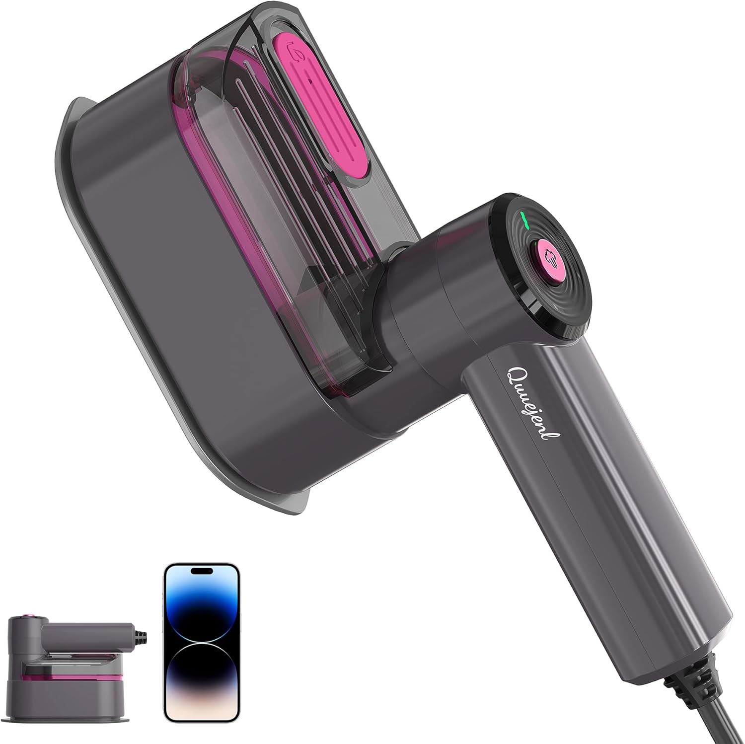 Quuejenl Travel Steamer Iron - 1000W Portable 2 in 1