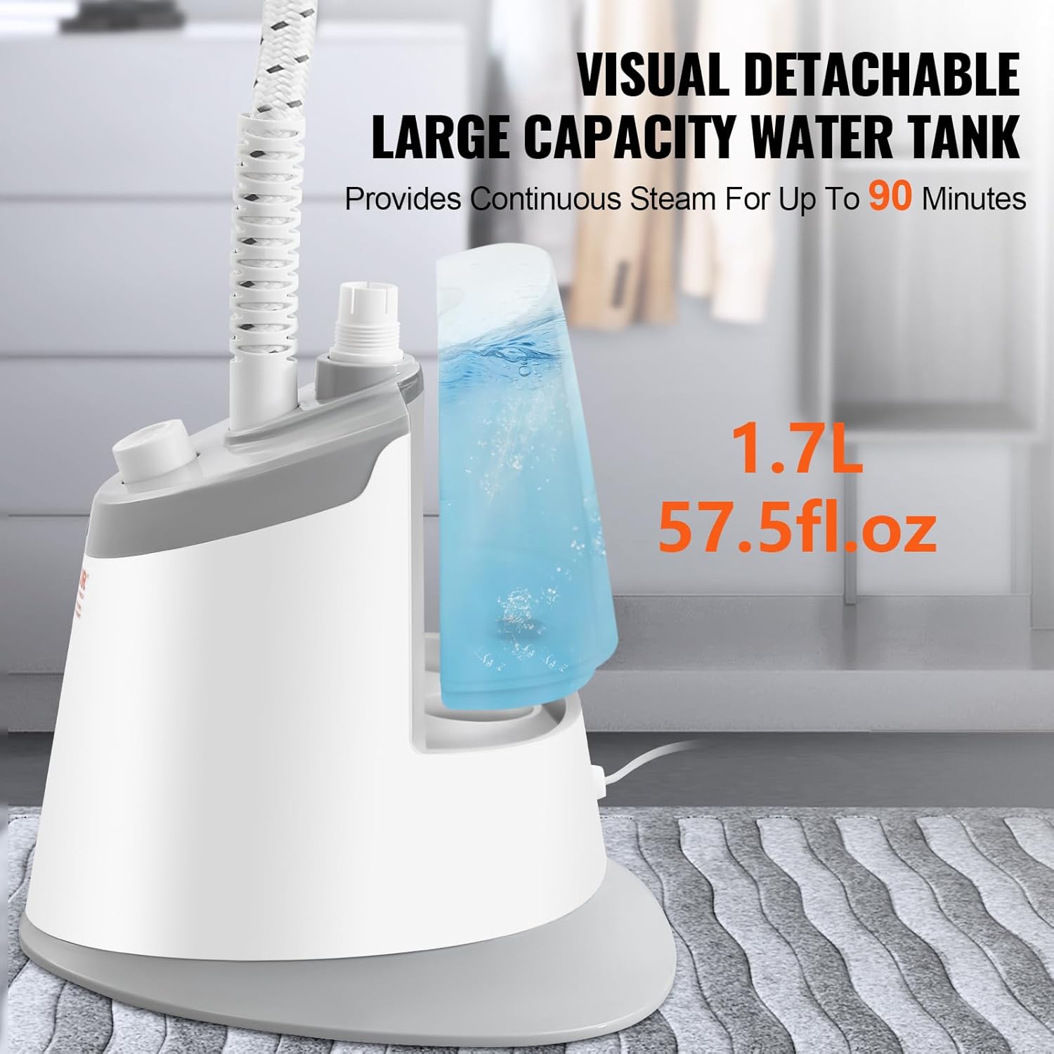 VEVOR Standing Steamer with 4-in-1 Features for Efficient Garment Steaming