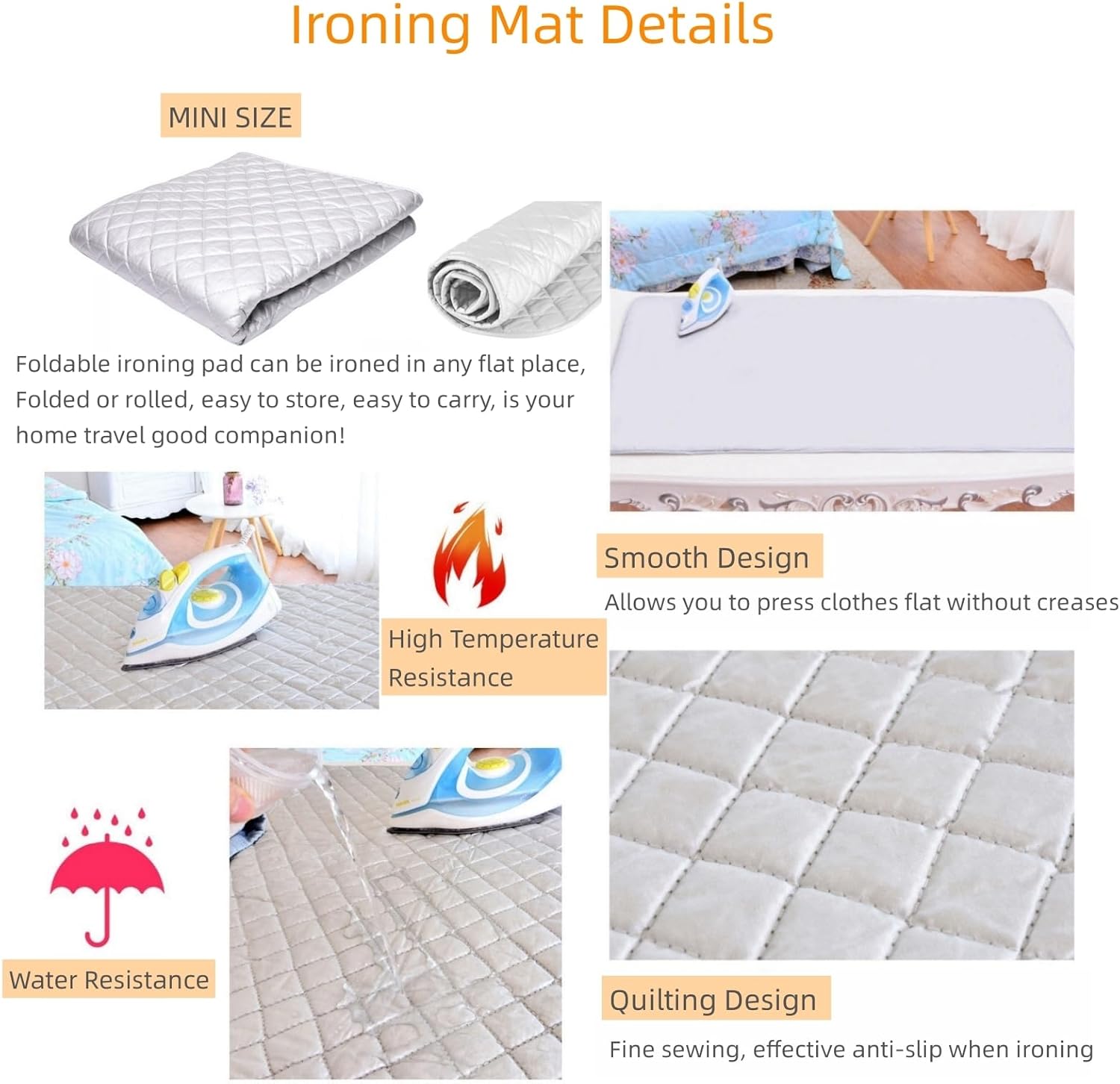 High-Quality Travel Ironing Mat Portable Heat-Resistant