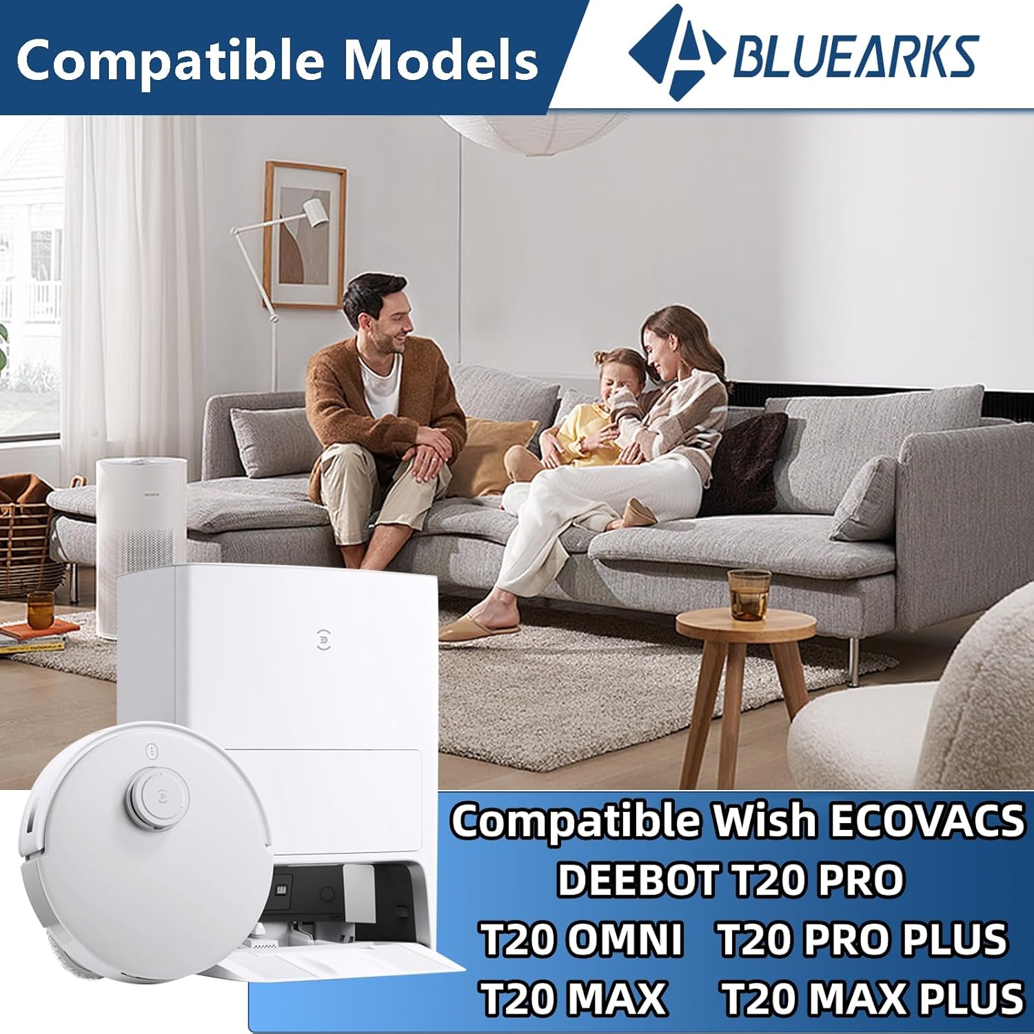 Replacement Parts Kit for Ecovacs T20 Max Robot Vacuum Cleaner