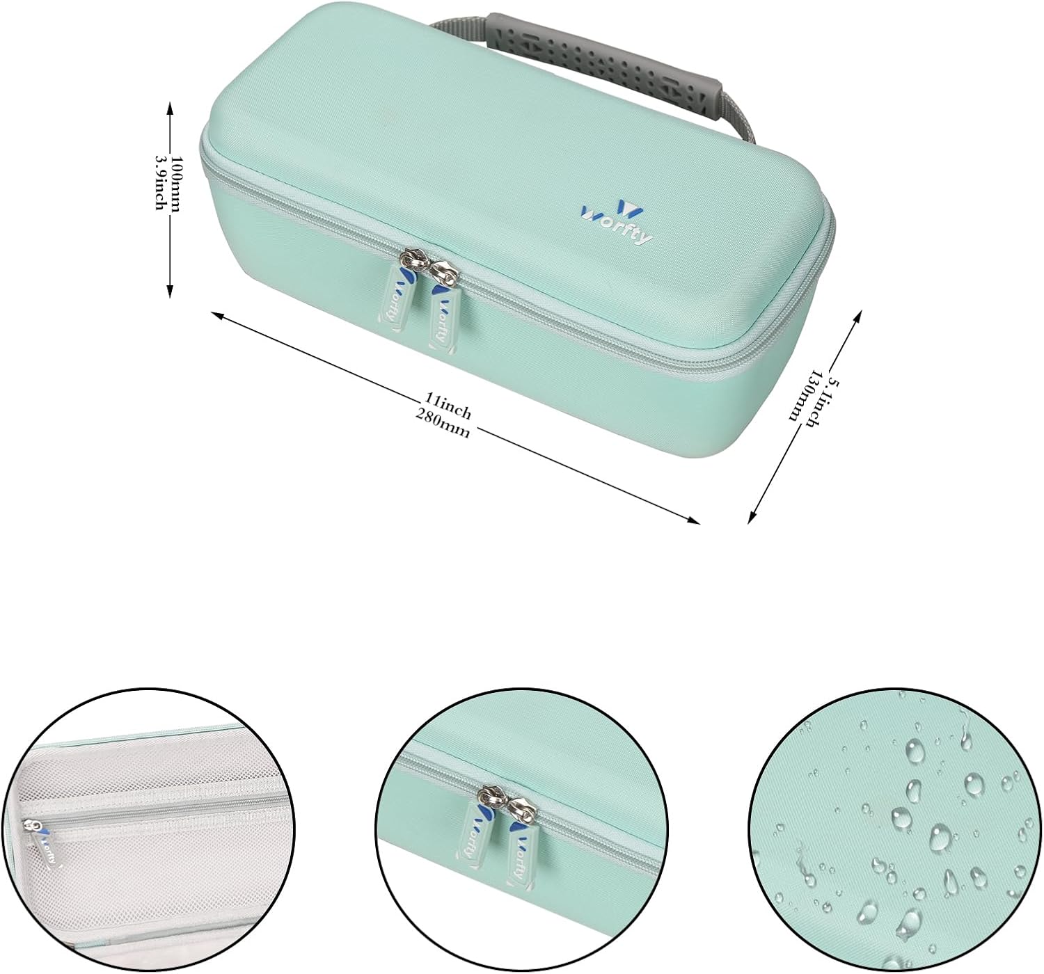 Mint Green Travel Carrying Case for Conair Handheld Garment Steamer