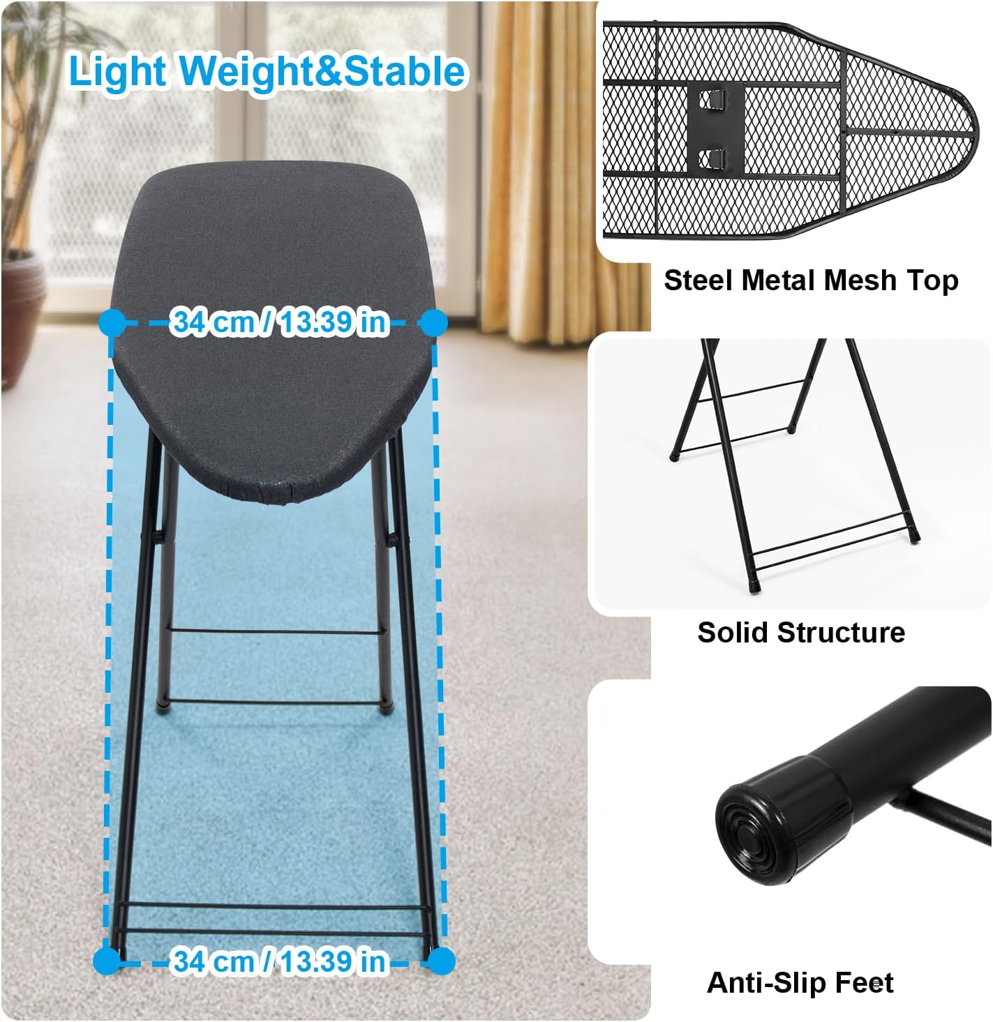 Sturdy Compact 13x35 Ironing Board