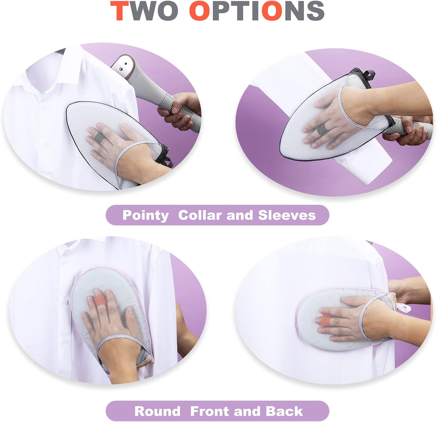 CHENGU 2-Piece Steam Ironing Gloves with Finger Loop and Heat Resistant Boards