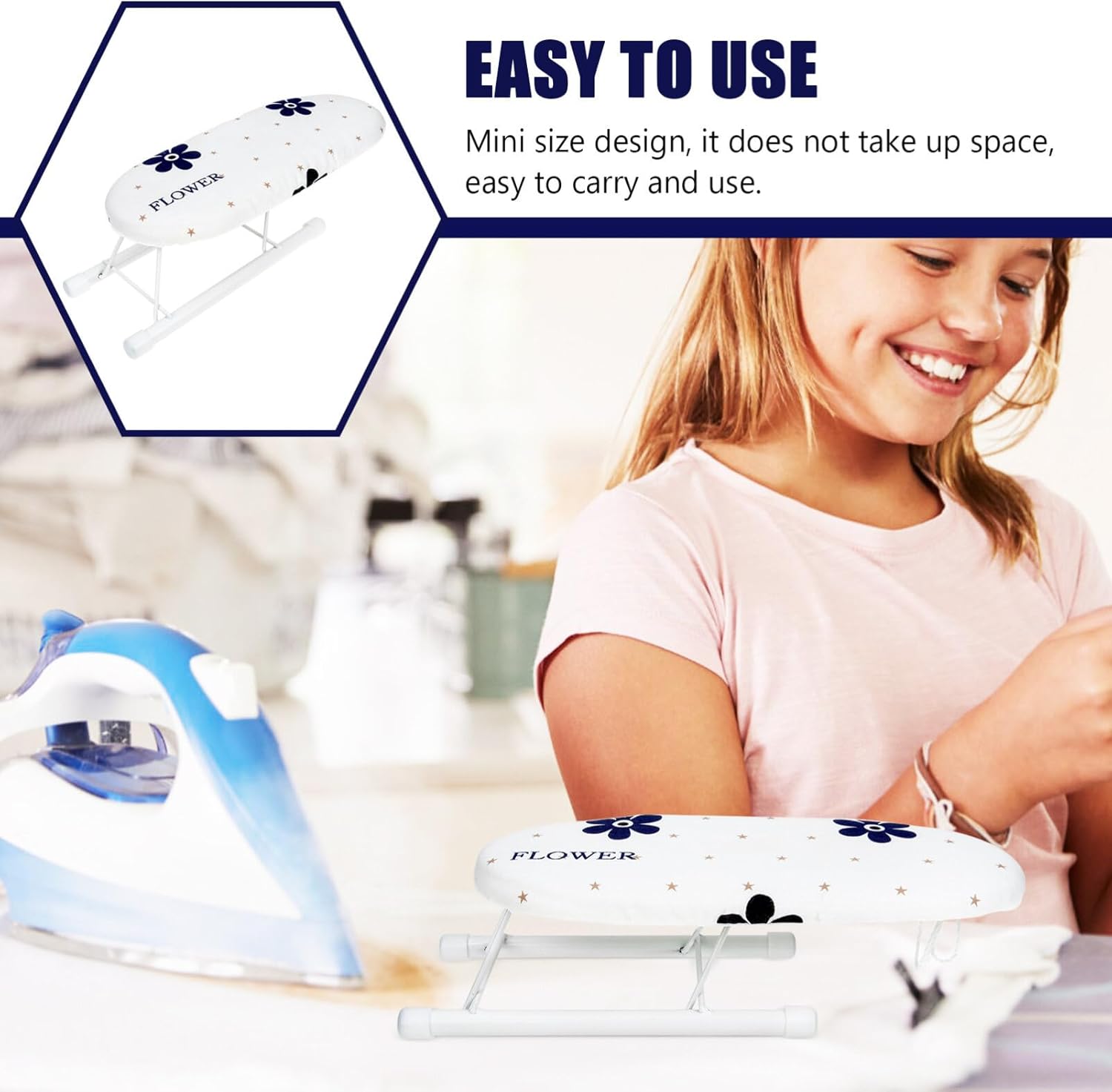Holibanna Folding Ironing Board Compact Portable