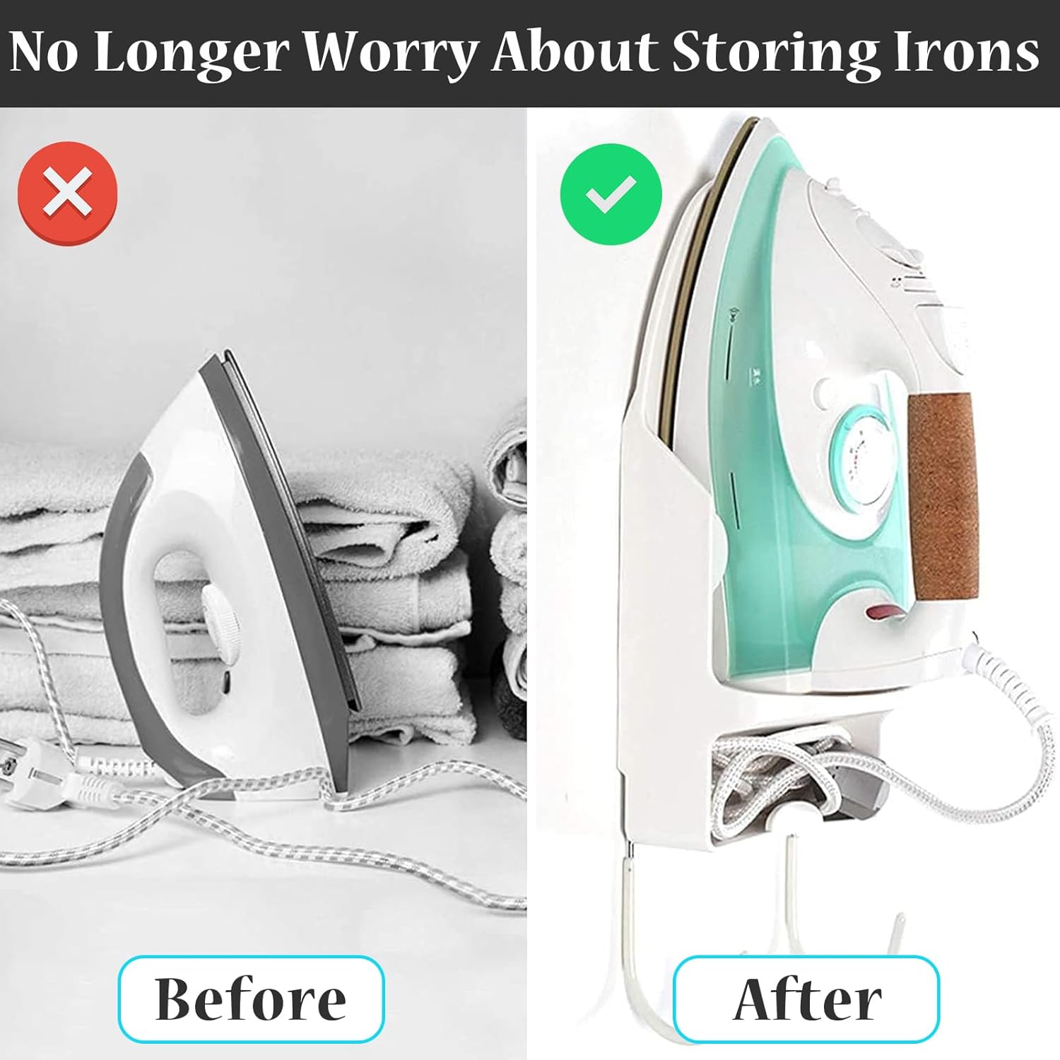 Oranlife Wall-Mounted Electric Iron Holder