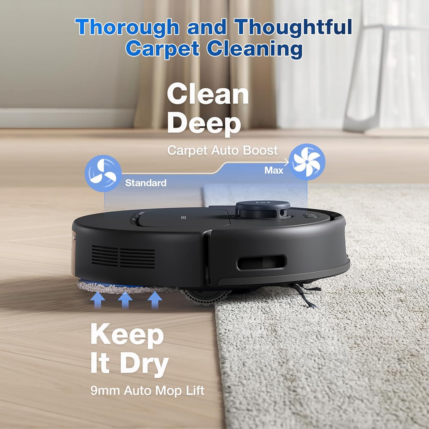 Deep Clean with Power DEEBOT N30 Omni Robot Vacuum and Mop