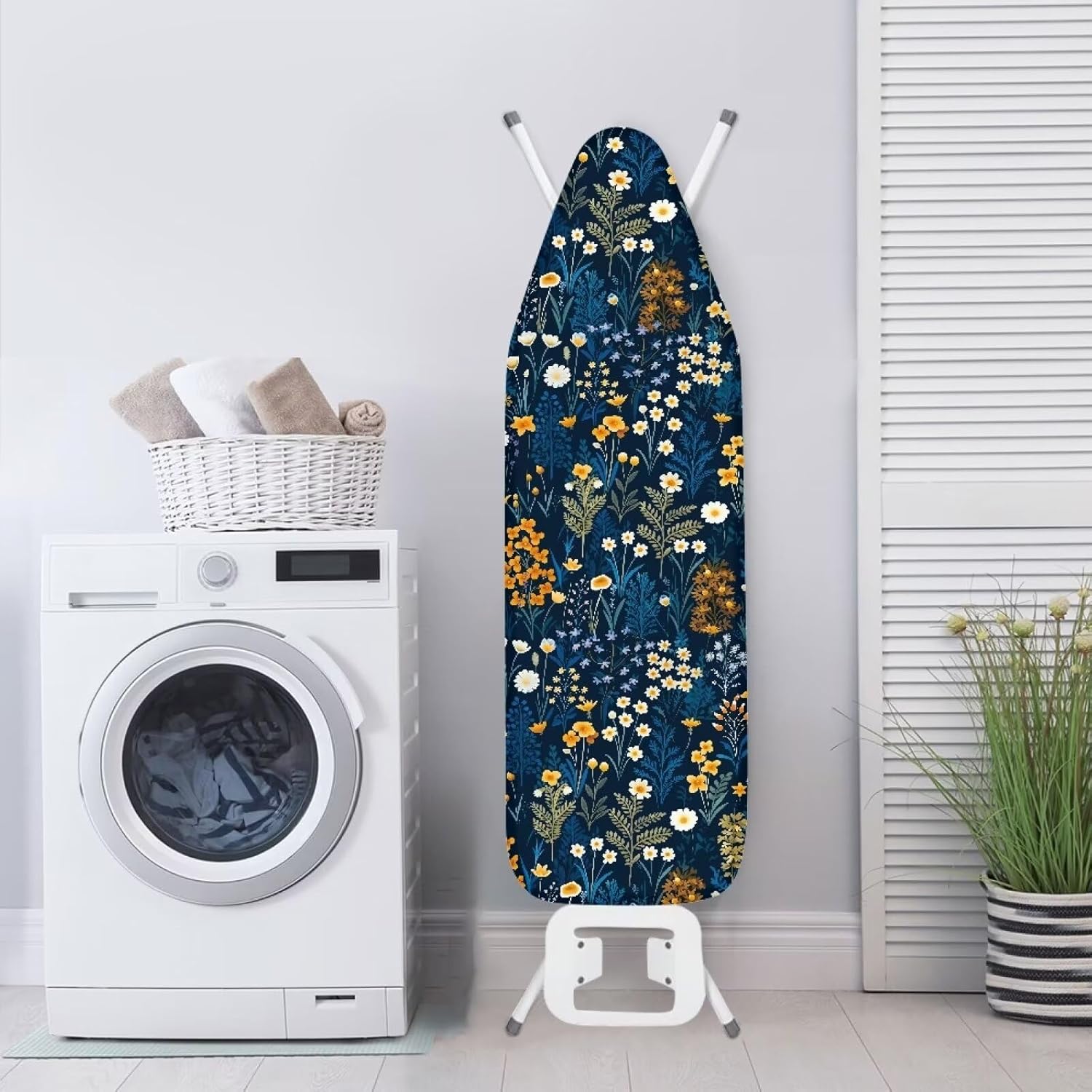 Retro Floral Print Heat-Resistant Iron Board Cover