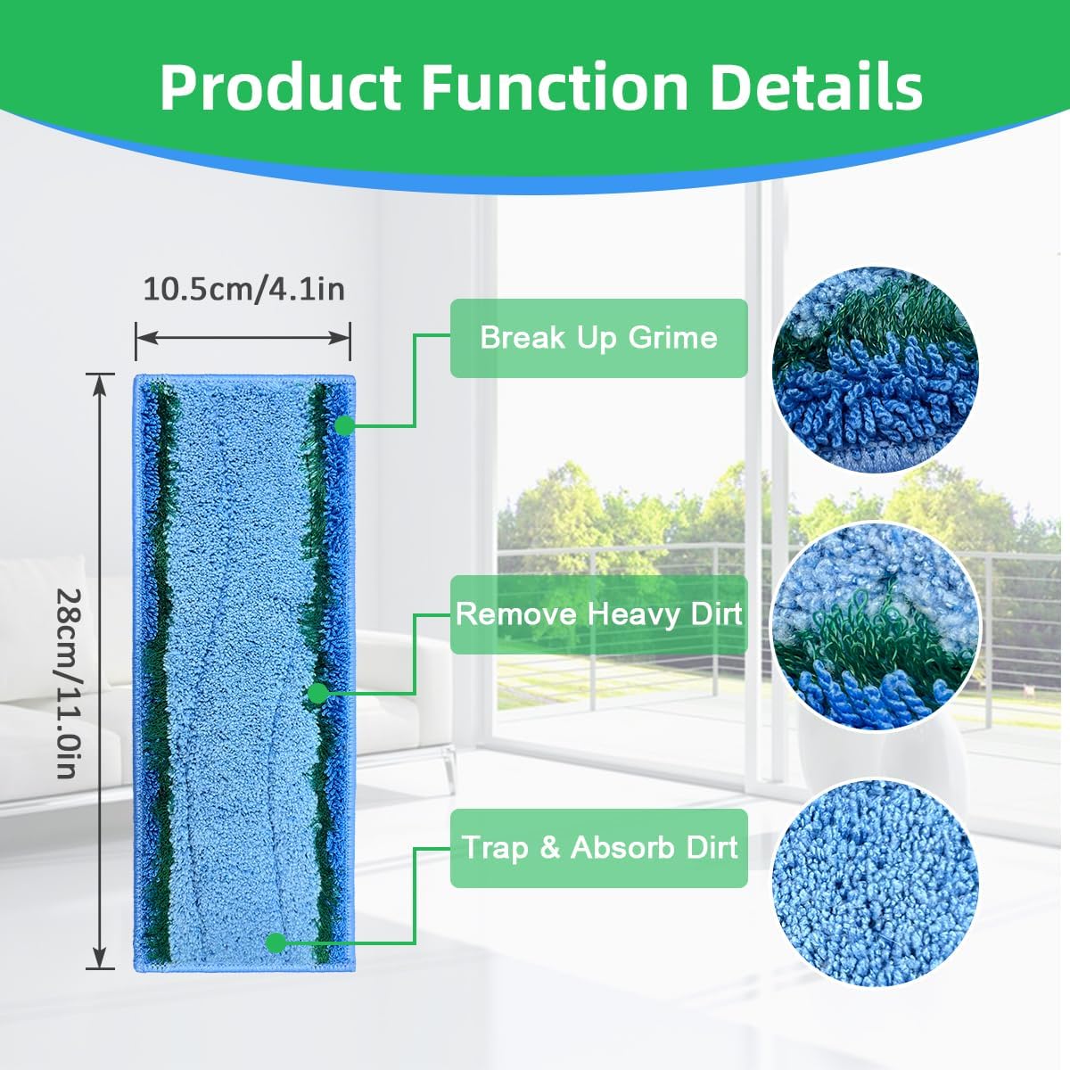 10 Pack M6 Mopping Wet Pads for iRobot Braava Jet M6 Series