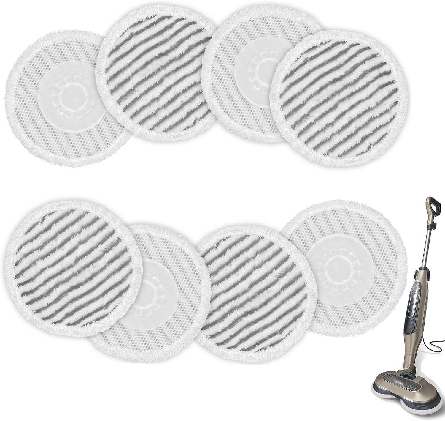 AIR U Replacement 8-Piece Steam Mop Pads for Shark Steam Mops