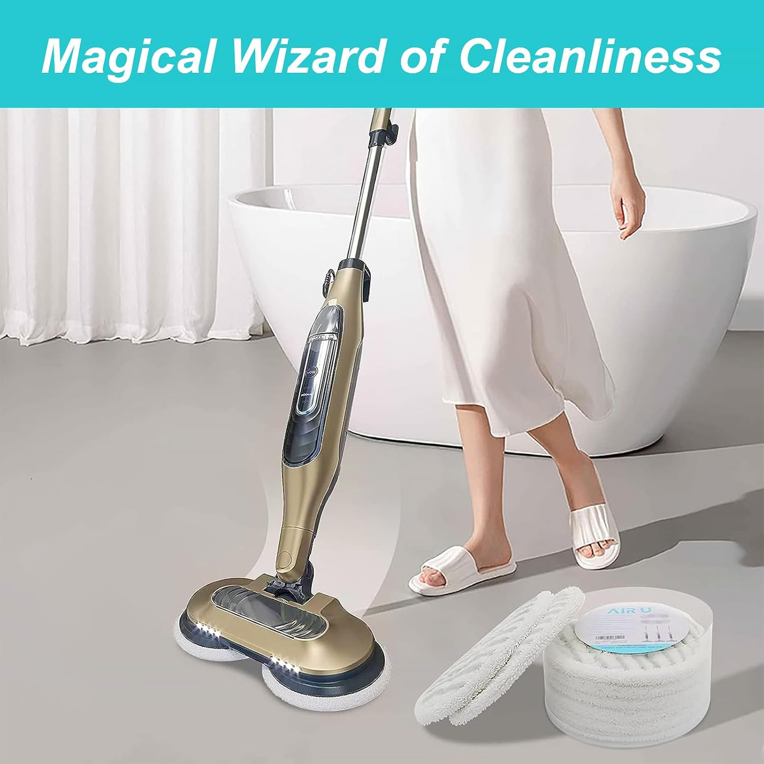 AIR U Replacement 8-Piece Steam Mop Pads for Shark Steam Mops