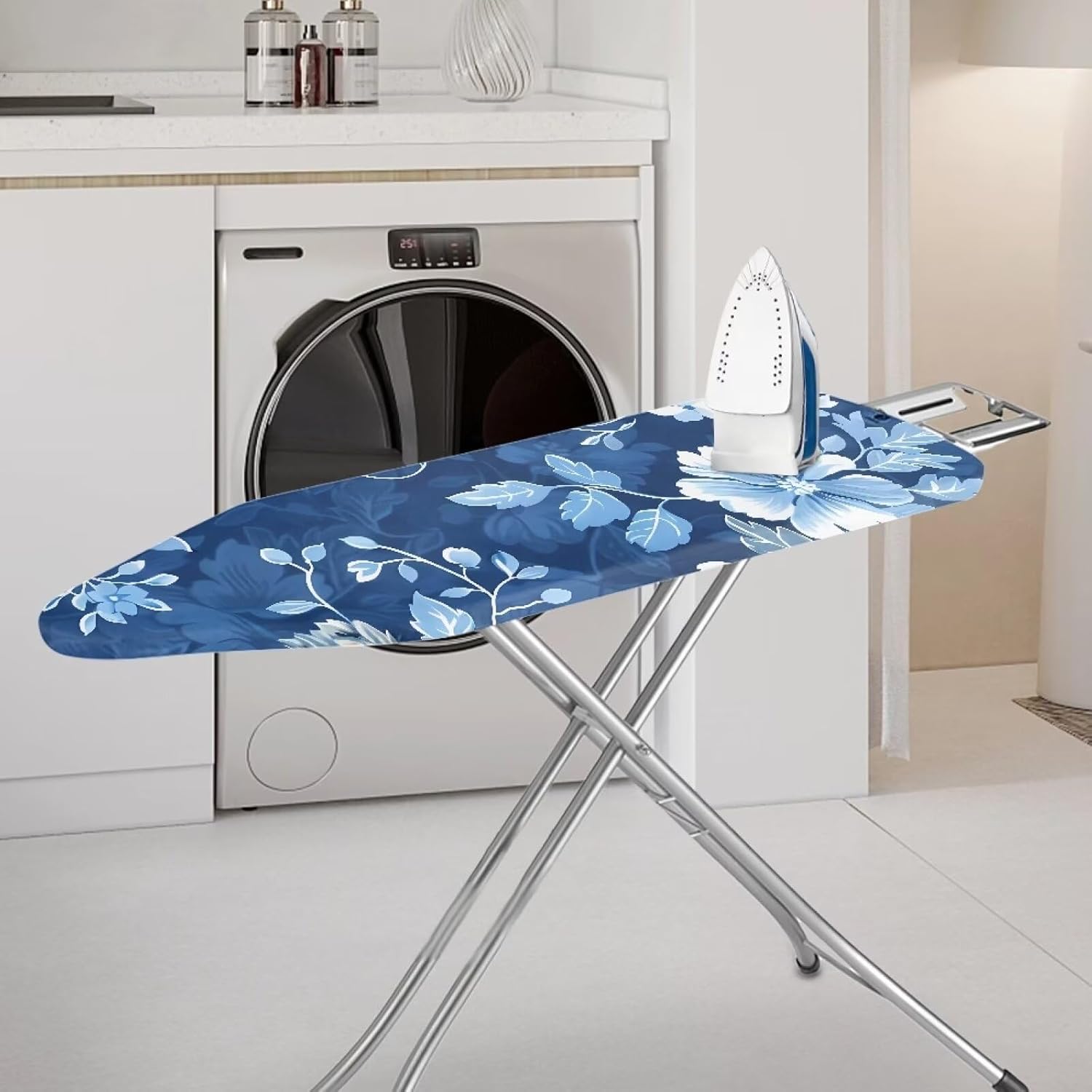 Qznuberone Stain-Resistant Ironing Board Cover for 13-16x52-55 inch Boards