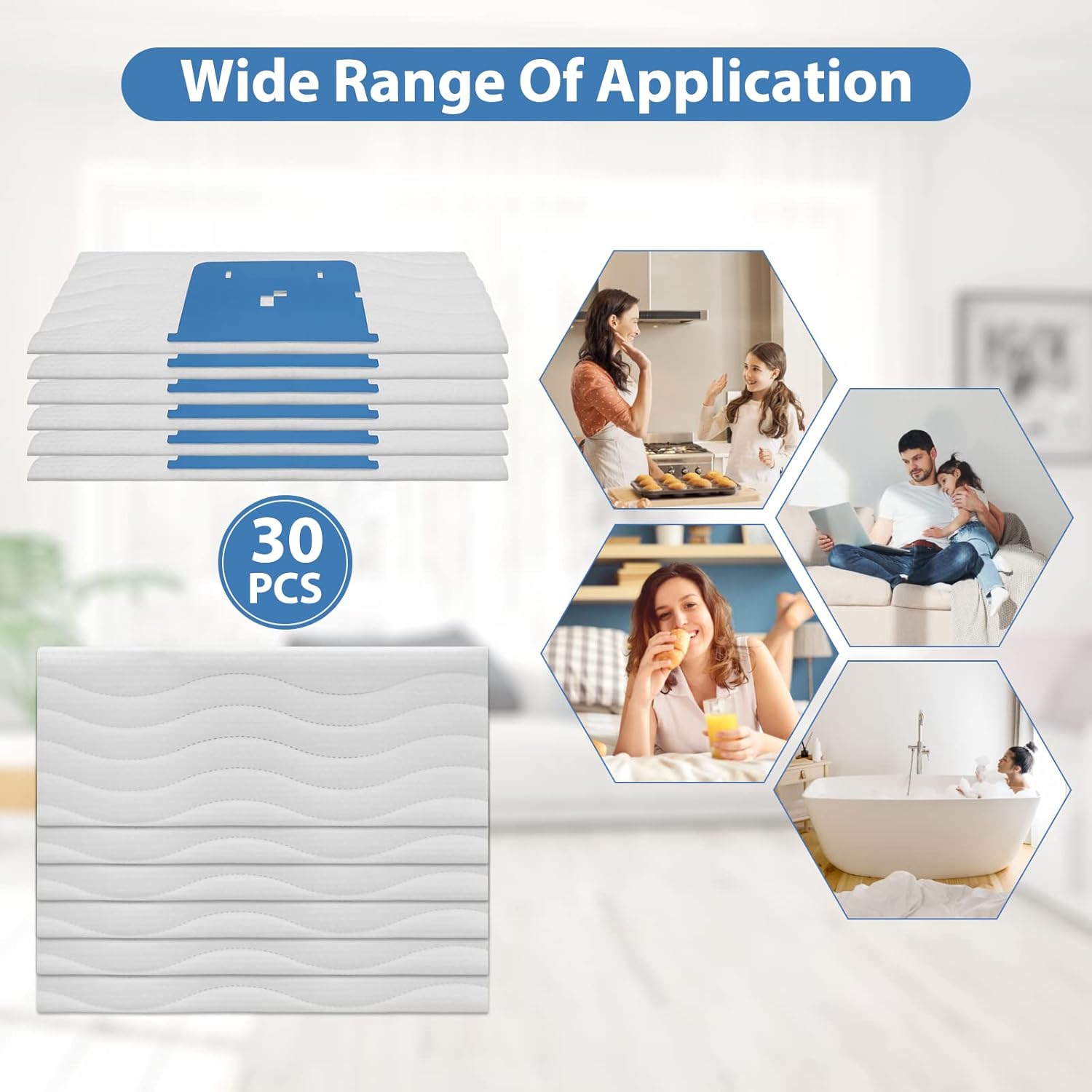 30-Pack Disposable Microfiber Deep-Clean Pads for iRobot Braava Jet M6 Soft Scratch-Free