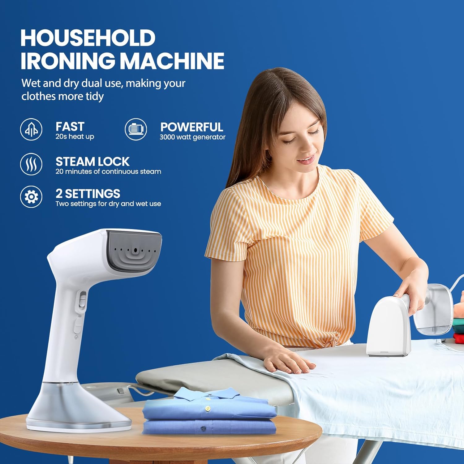 Chrinomee 3000W Steam Iron for Clothes