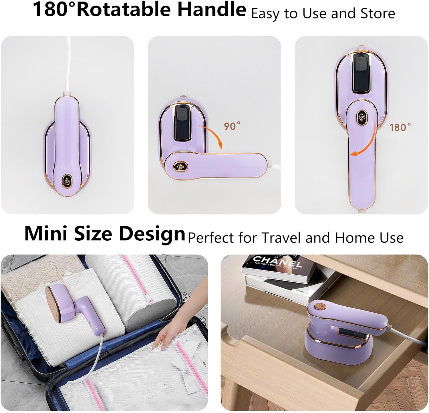 Mini Travel Steamer Iron for Easy Wearing