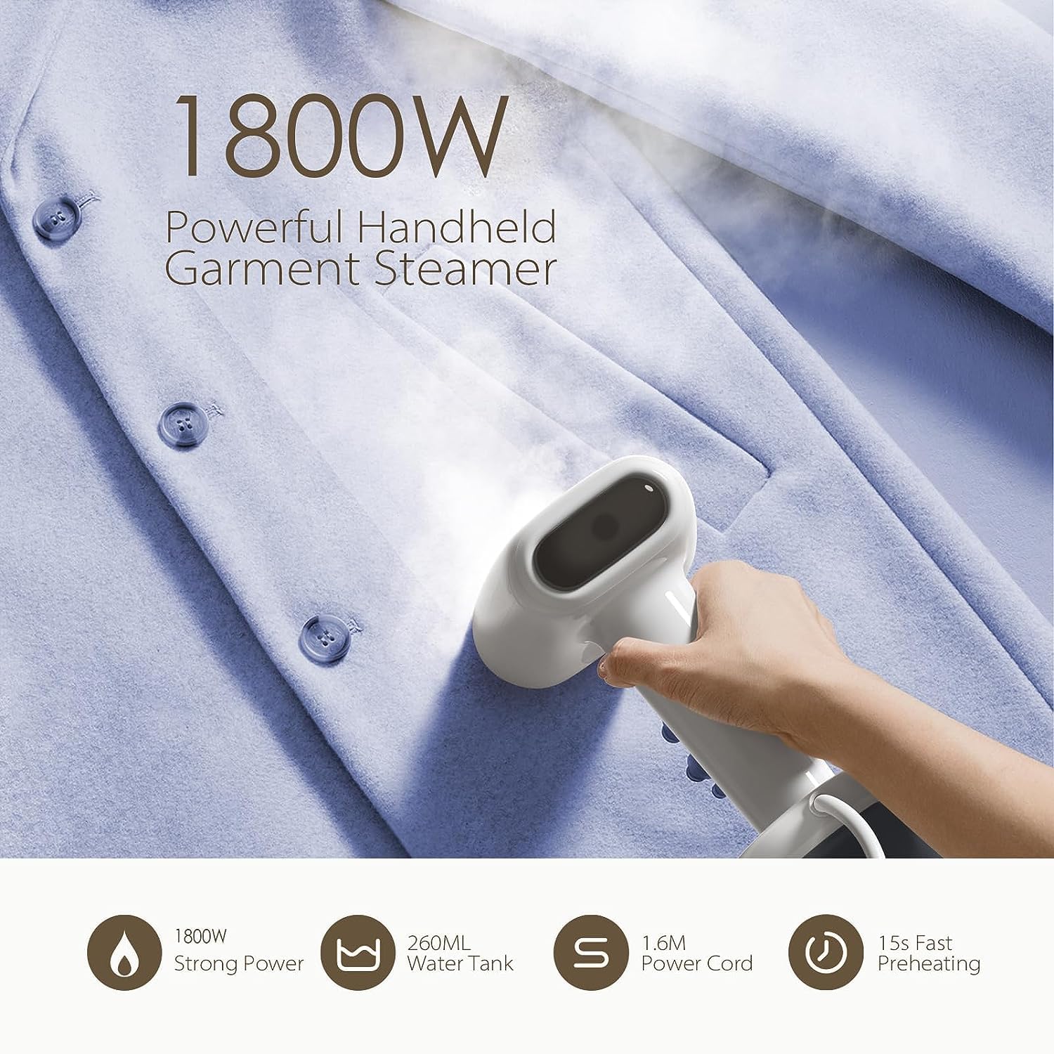 Premium Portable Steam Iron for Clothes