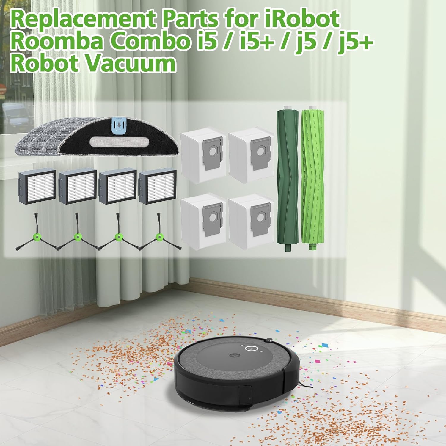 Zeekech Replacement Parts Kit for iRobot Roomba Combo i5i5j5j5