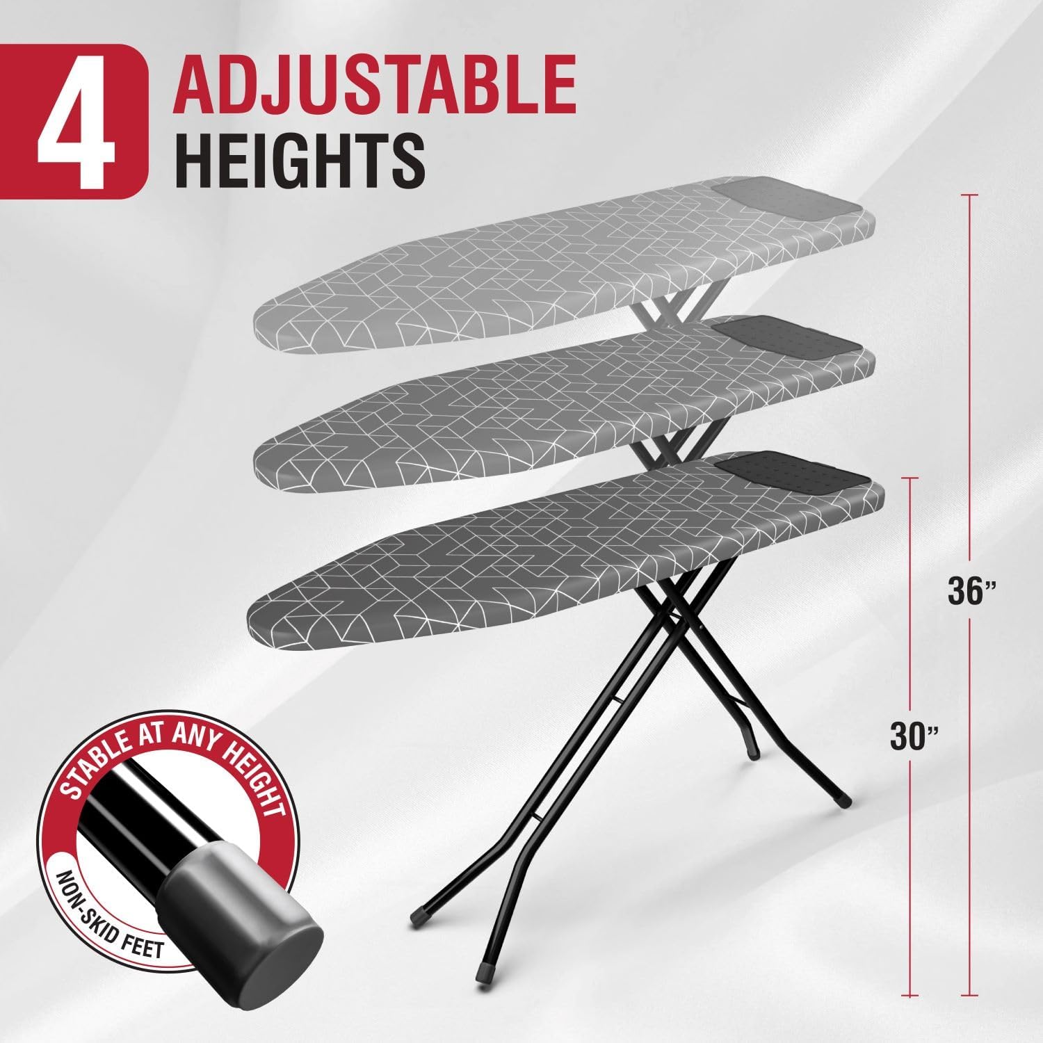Sturdy Full Metal 48 X 13 Ironing Board