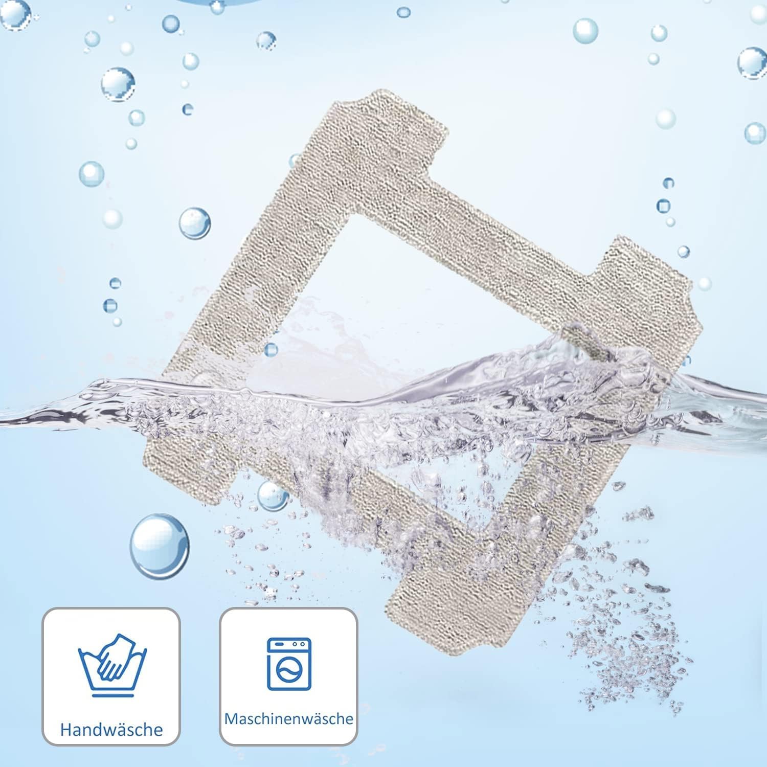 6-Piece Washable Mop Cloths for EcoVac Robot Accessories
