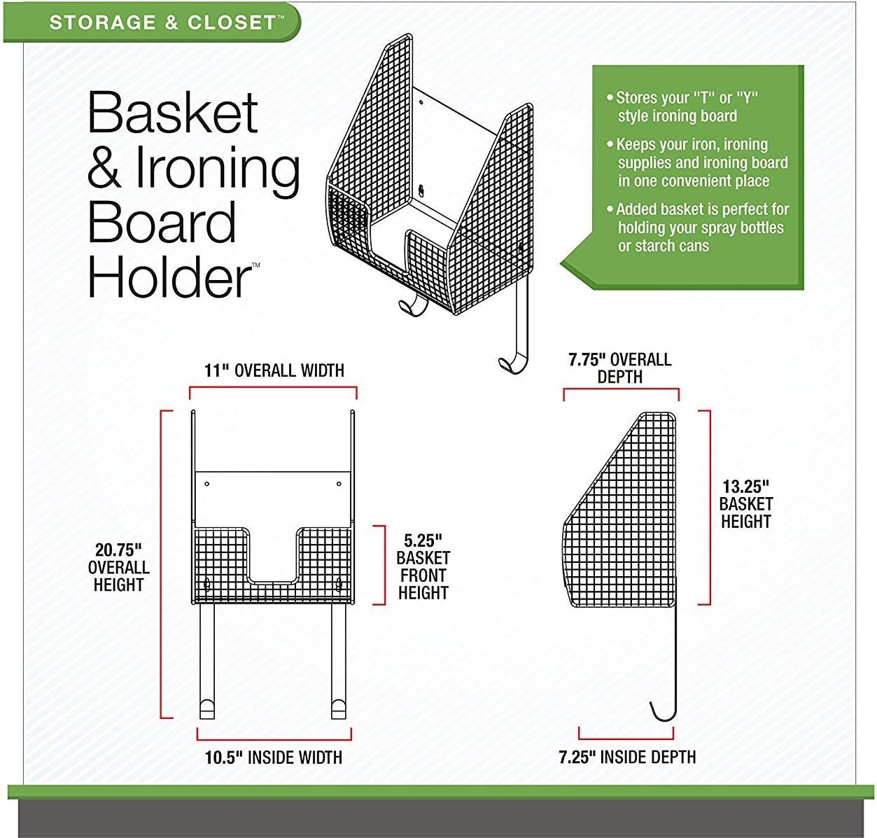 Spectrum Diversified Ironing Board Organizer