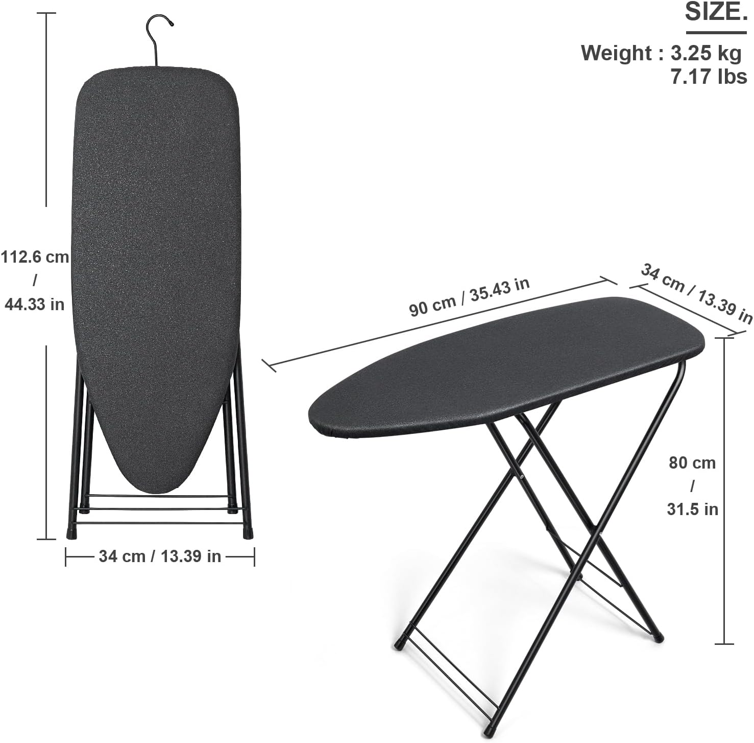 Sturdy Compact 13x35 Ironing Board