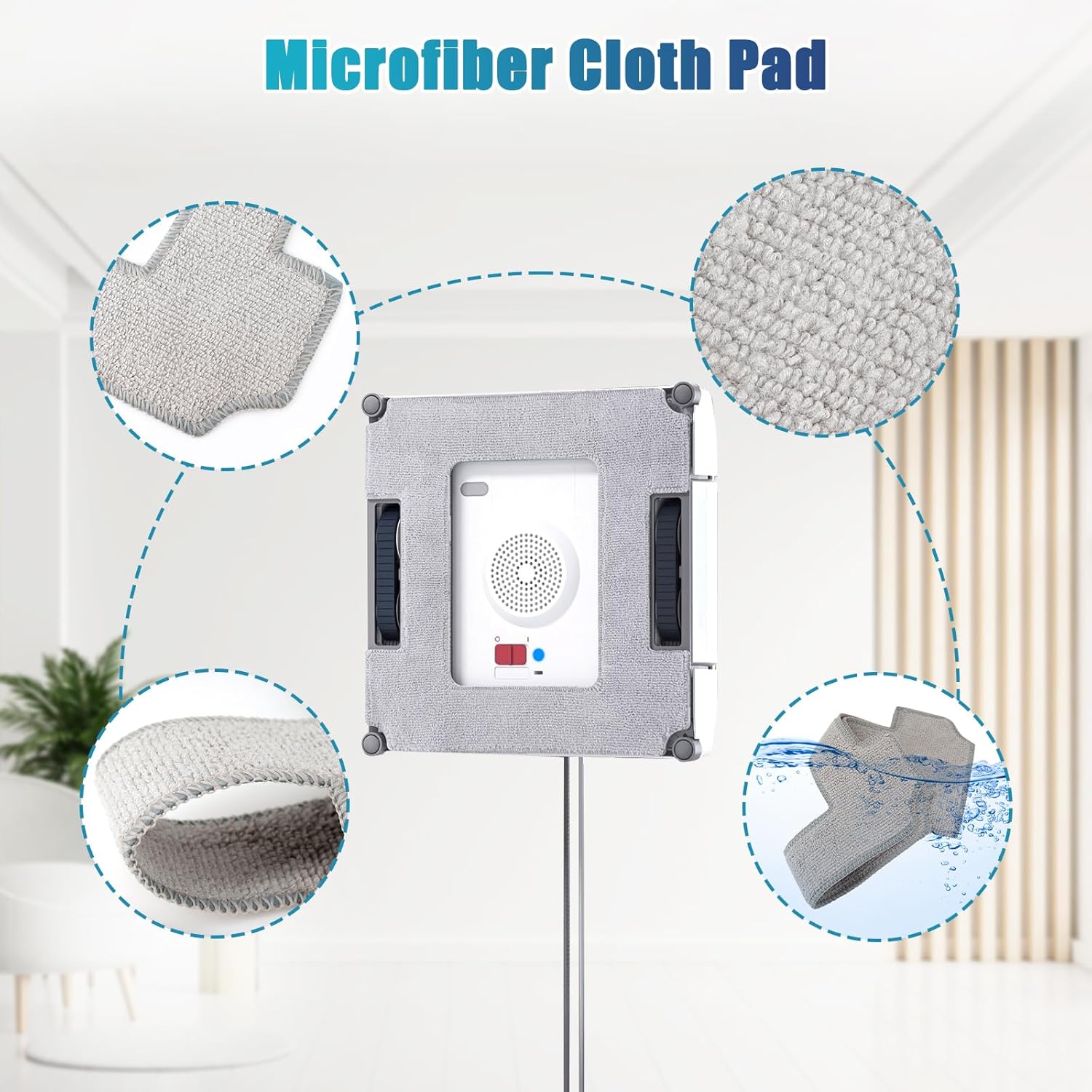 6-Piece Washable Mop Cloths for EcoVac Robot Accessories