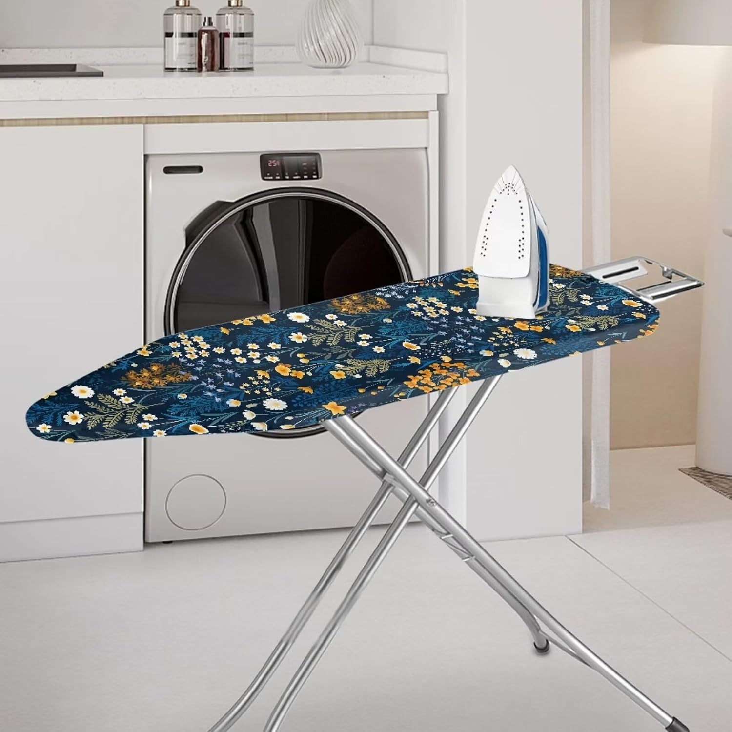 Retro Floral Print Heat-Resistant Iron Board Cover