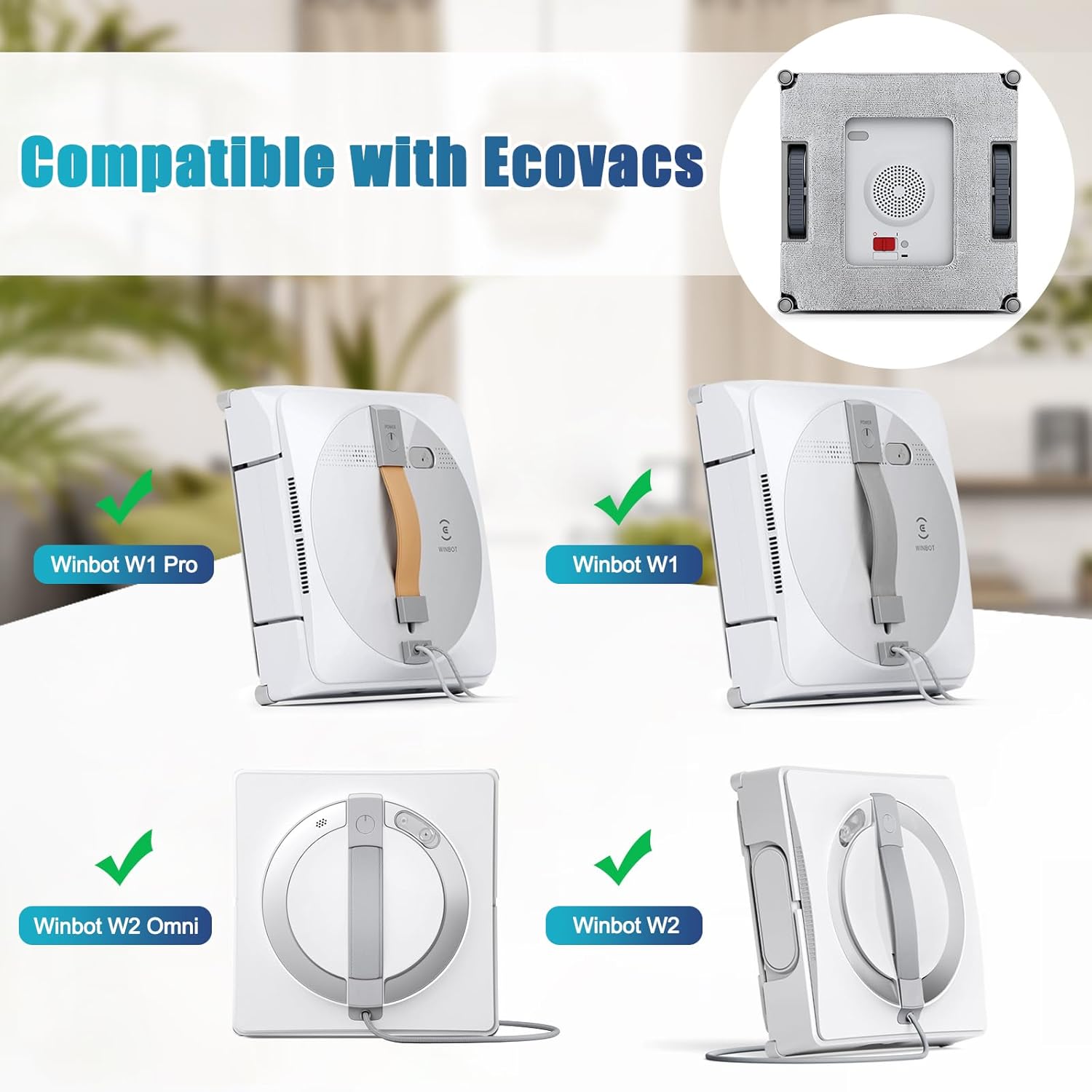 6-Piece Washable Mop Cloths for EcoVac Robot Accessories
