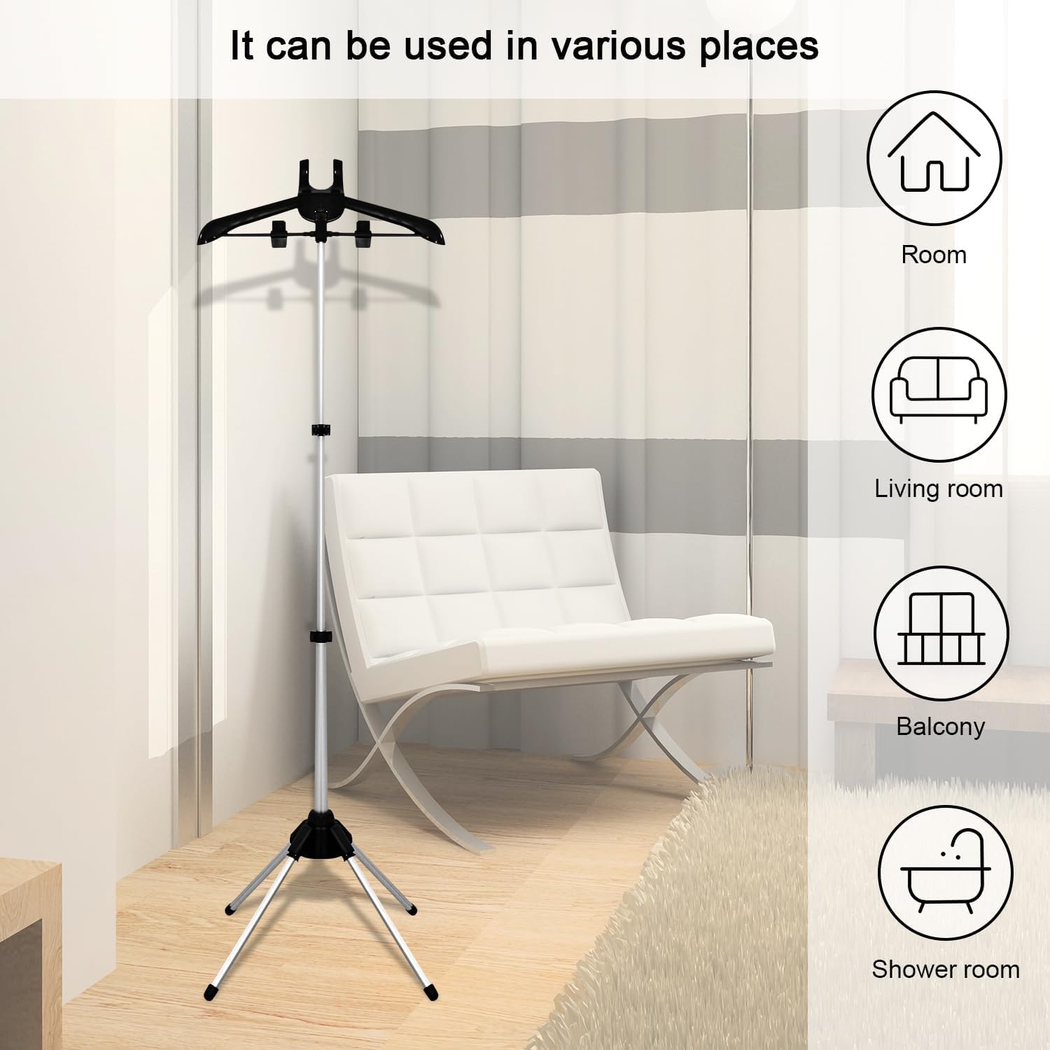 Adjustable Garment Steamer Clothes Hanger for Easy Folding Steaming