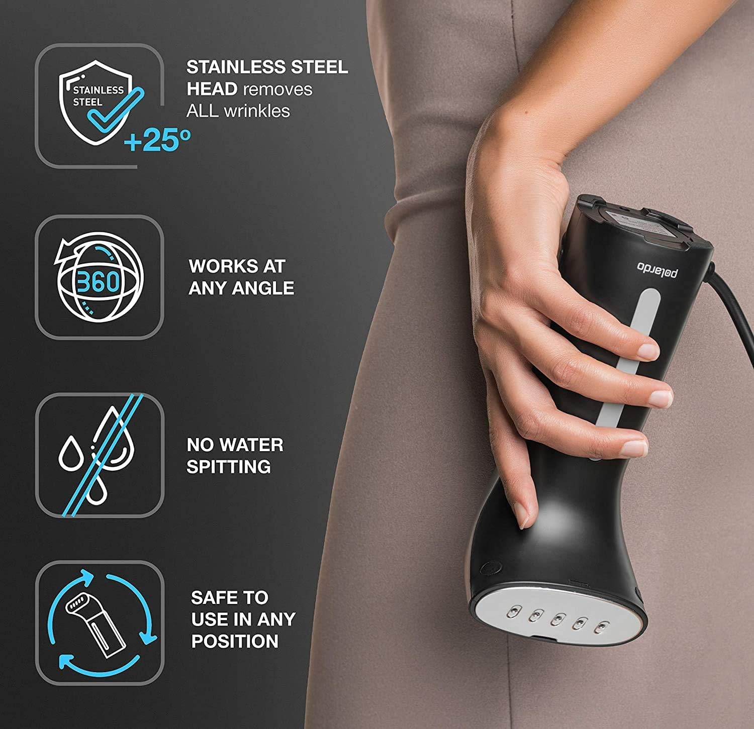 Polardo Travel Compact Travel Garment Steamer