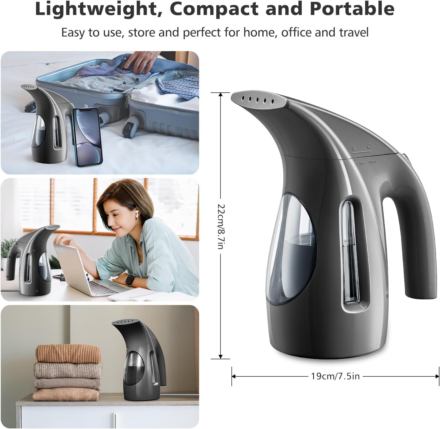 HiLIFE Steamer for Clothes Portable 240ml 700W Strong Steam