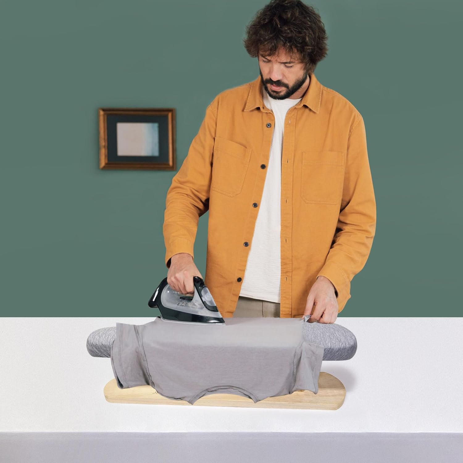 JELIMATE Portable Ironing Board with Padded Cushion