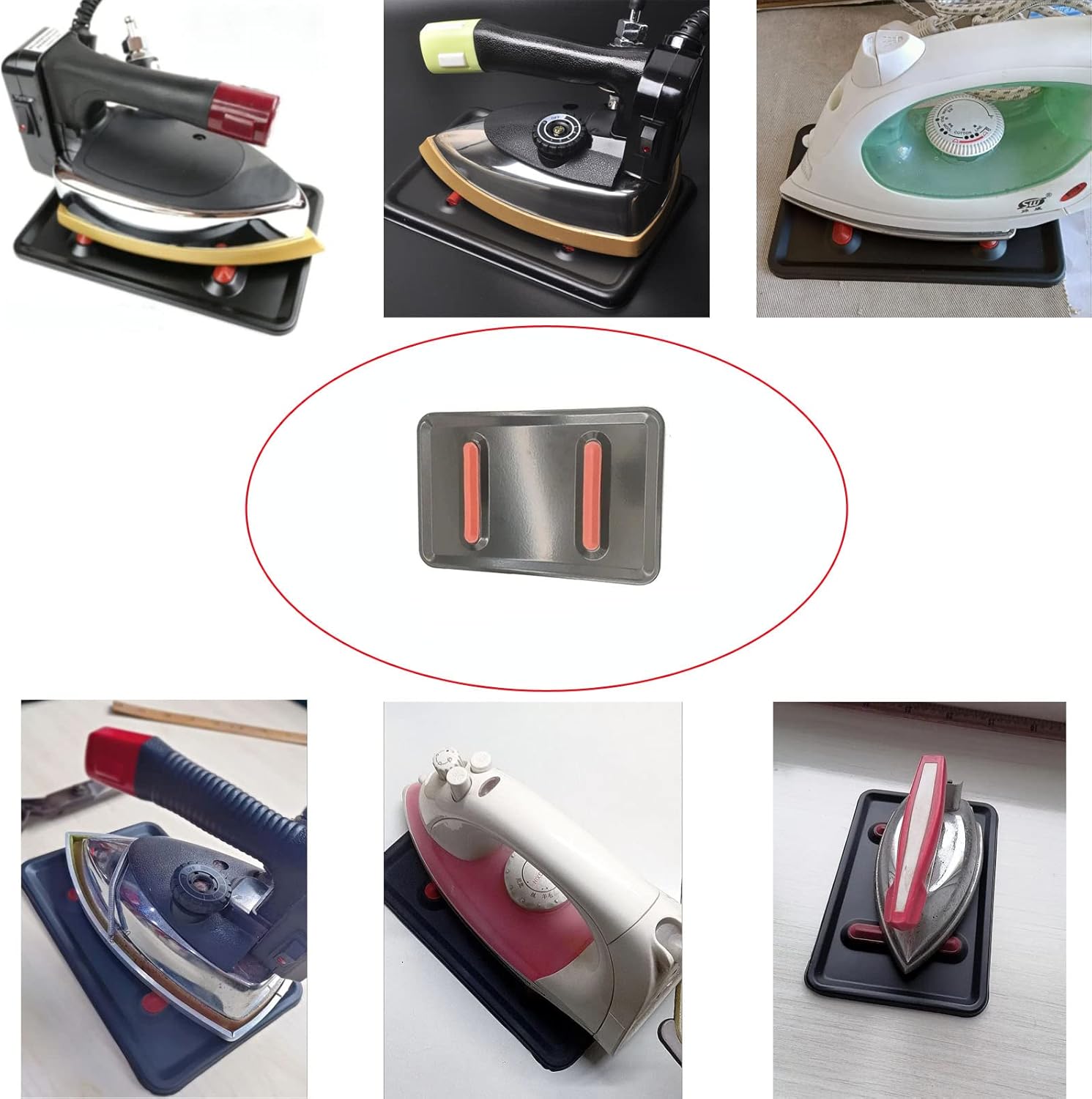2-Piece Heat-Resistant Iron Rest Pad for Steamers