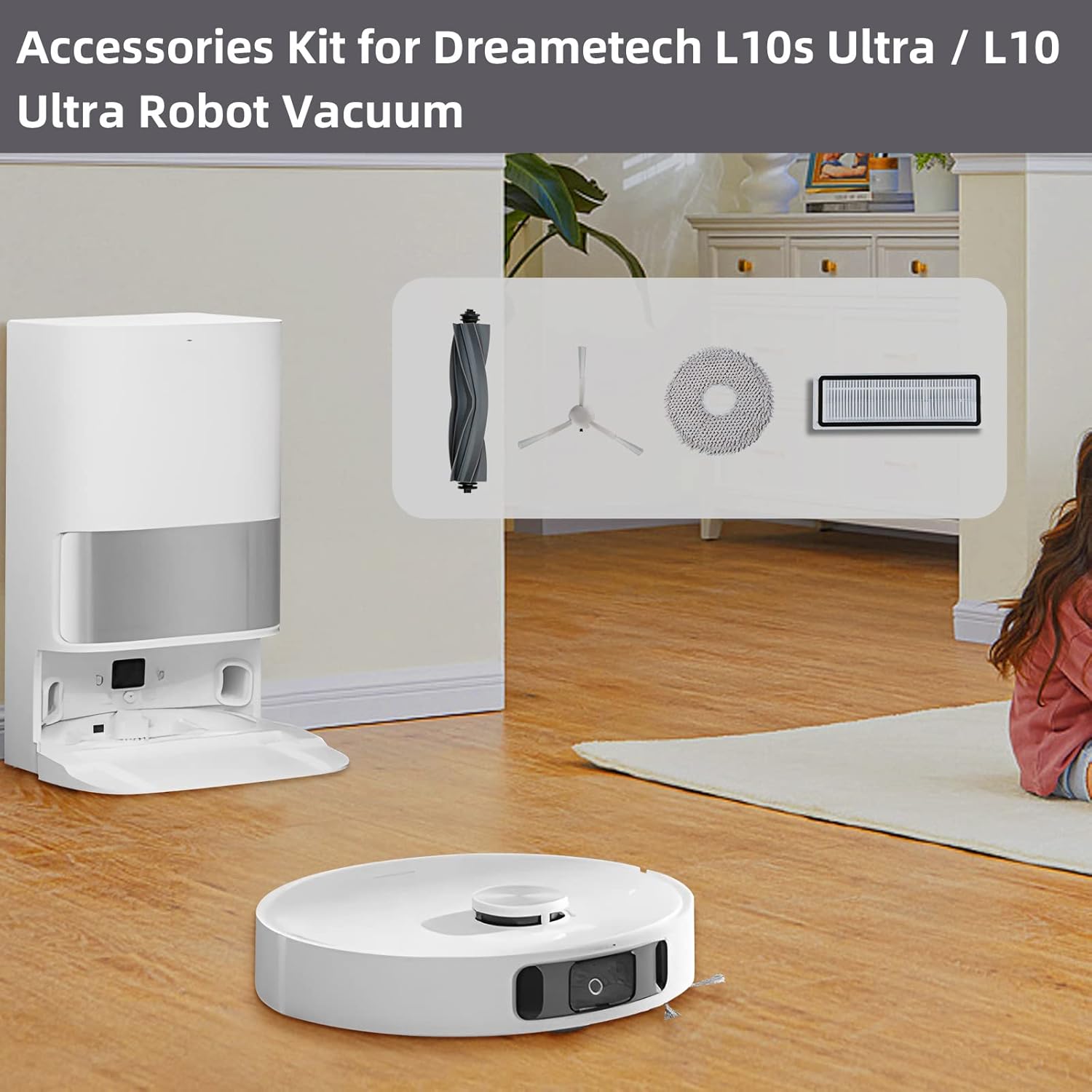 Complete Replacement Kit for Dreametech L10s UltraL10 Ultra Robot Vacuum Cleaners