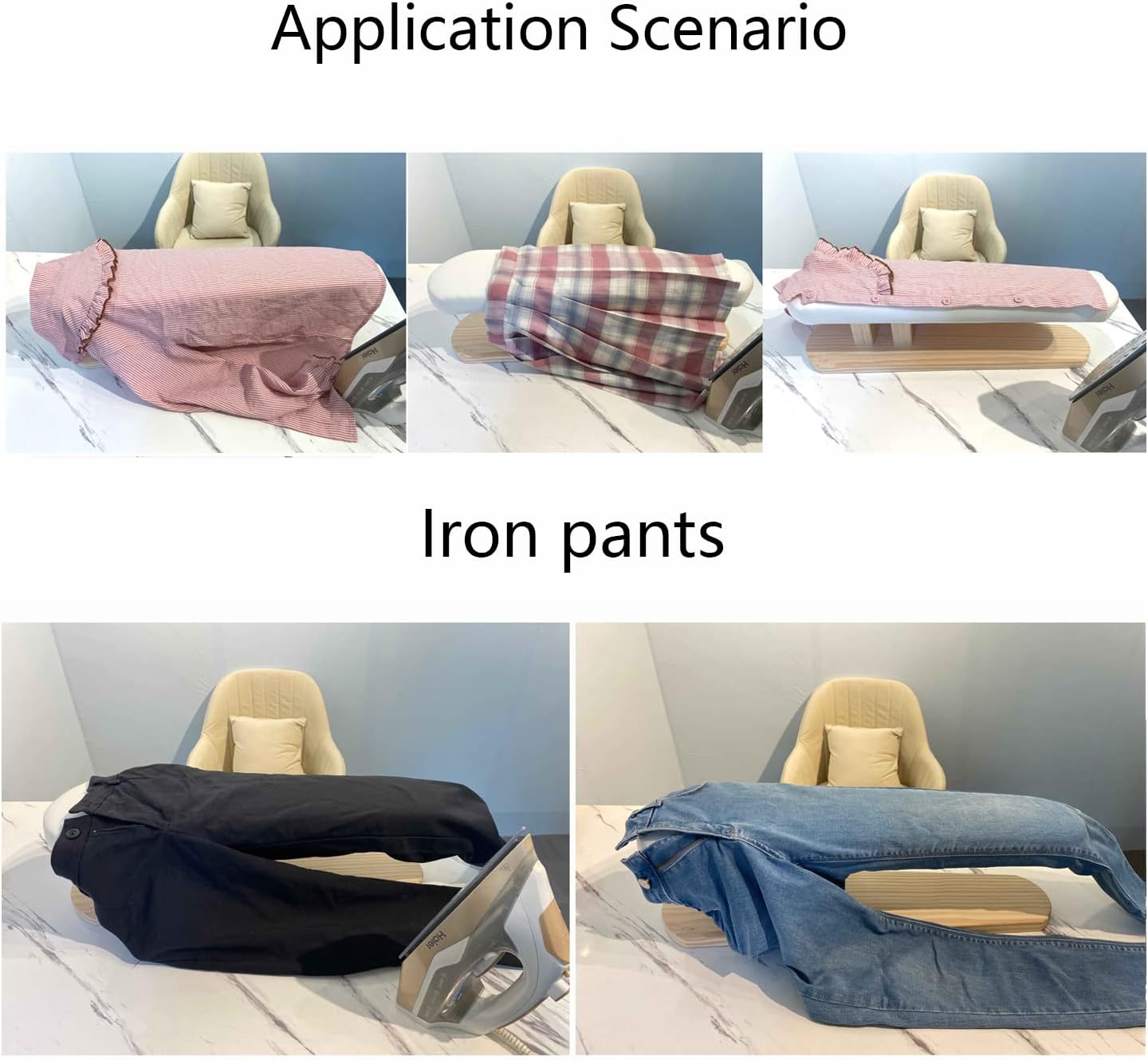 Perfect for daily use compact sturdy ironing board with padded chest sleeve