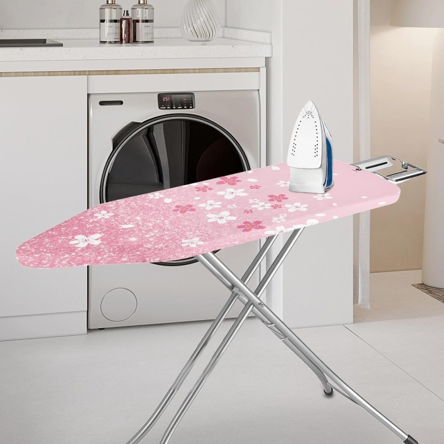 Dajingkj Pink Cherry Blossom Ironing Board Cover
