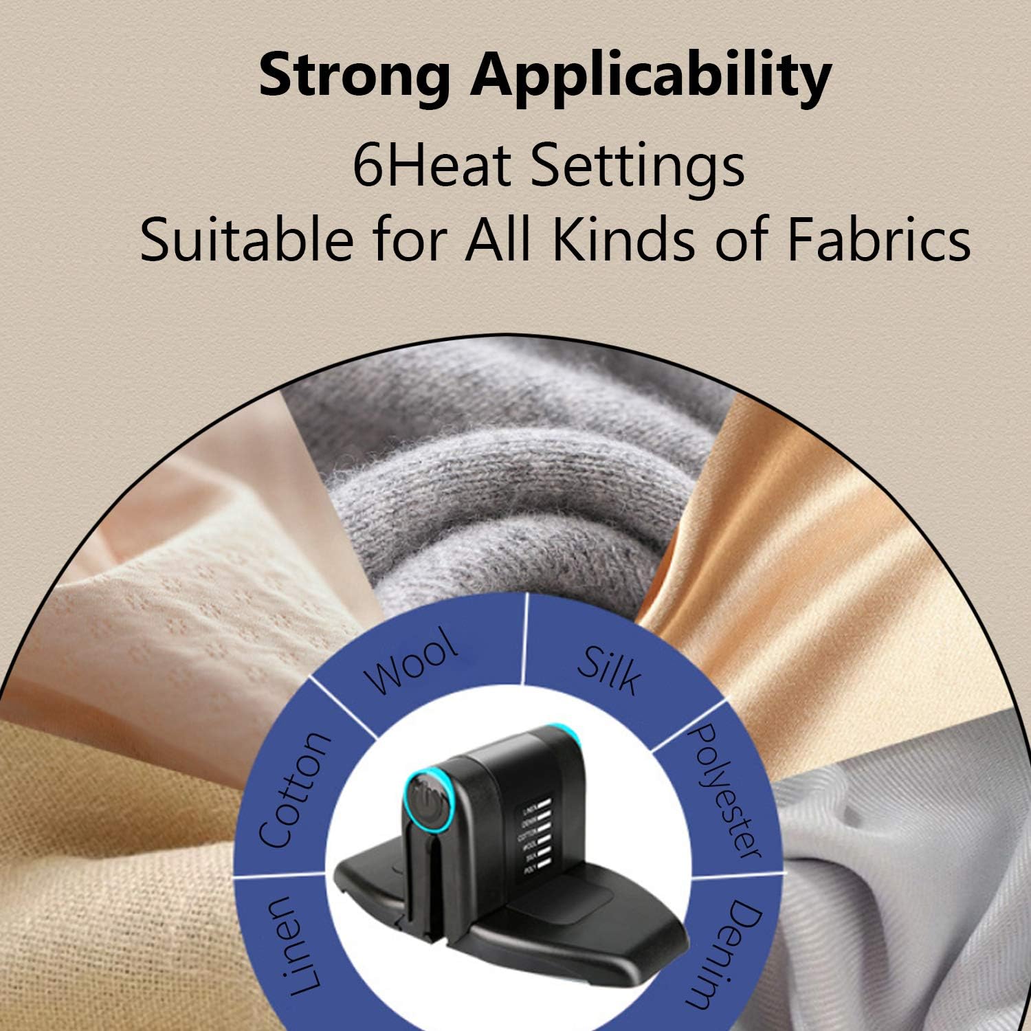 Portable Folding Mini Collar Iron 6 Heat Settings