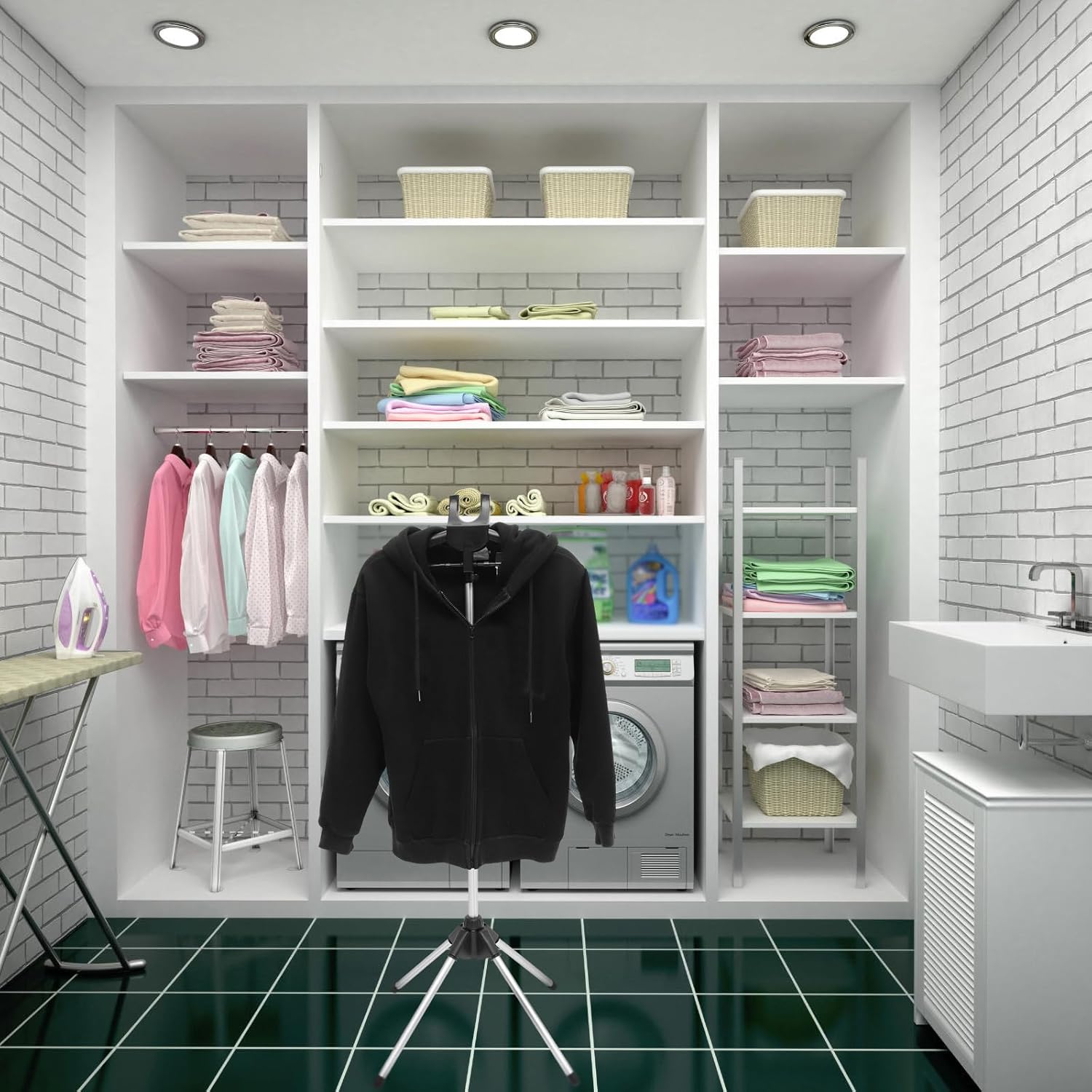 Adjustable Clothes Drying Rack with Ergonomic Design for Efficient Ironing Drying