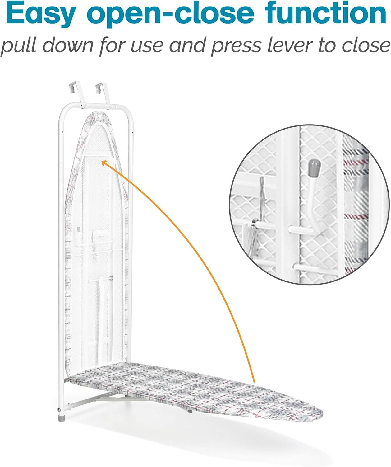 Polder Over-the-Door Ironing Board with Pad Protection