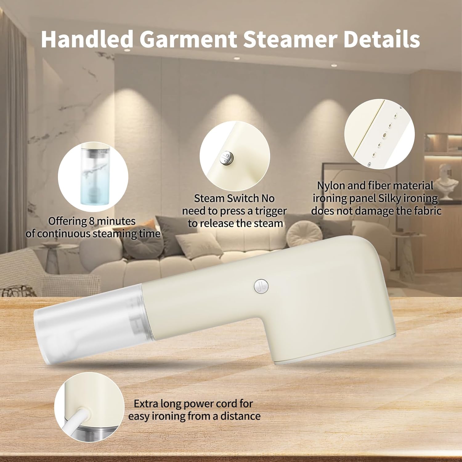 Kebnor Steam for Clothes Portable 15s Handheld Travel Steamer
