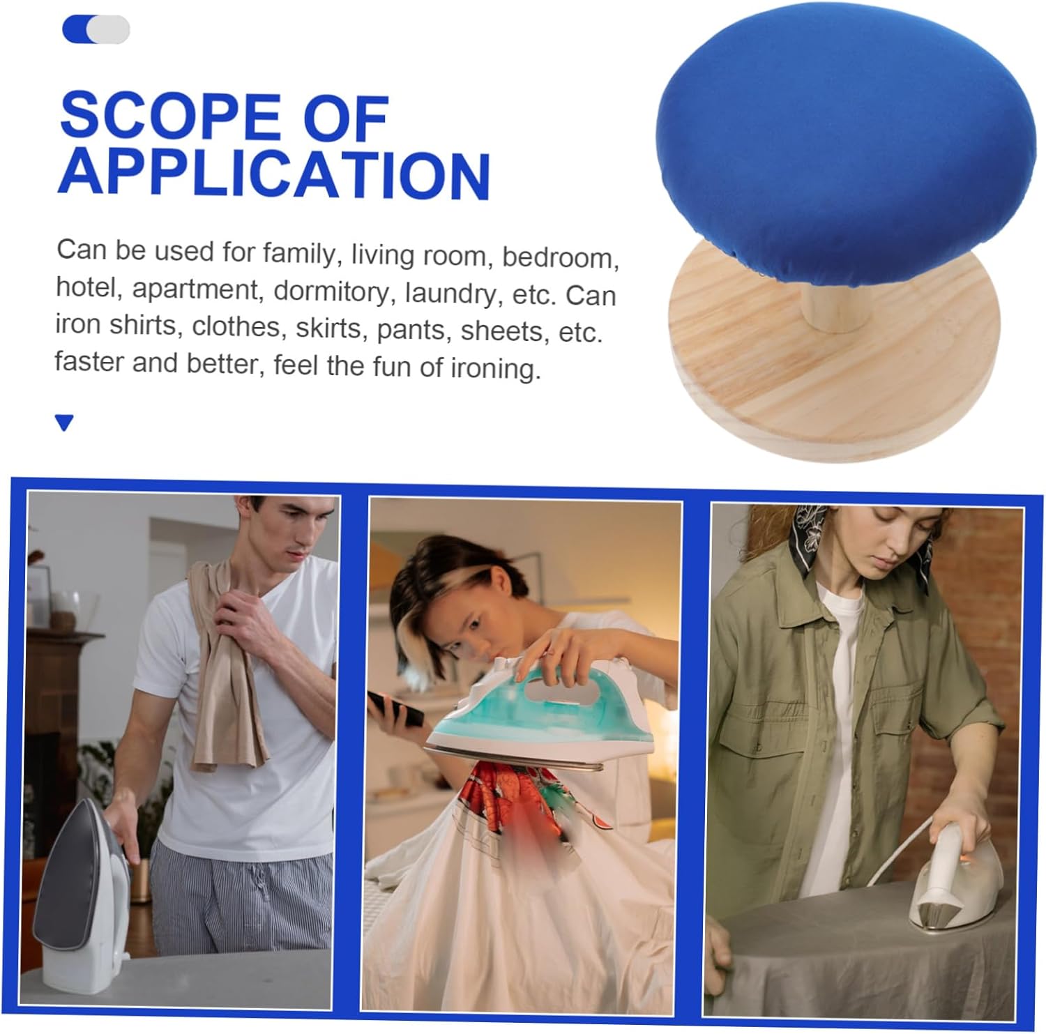 Ironing Masterpiece for Clothes and Tabletop Portable Non-Slip