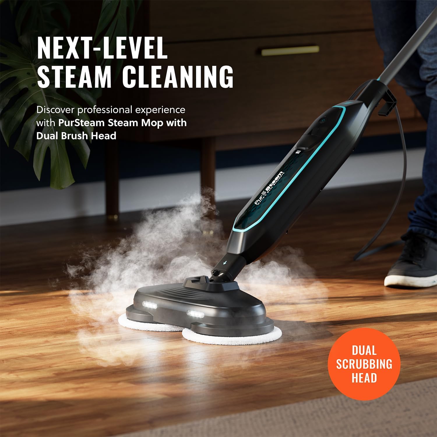 Pursteam Worlds Best Steamers ScrubMaster Steam Mop
