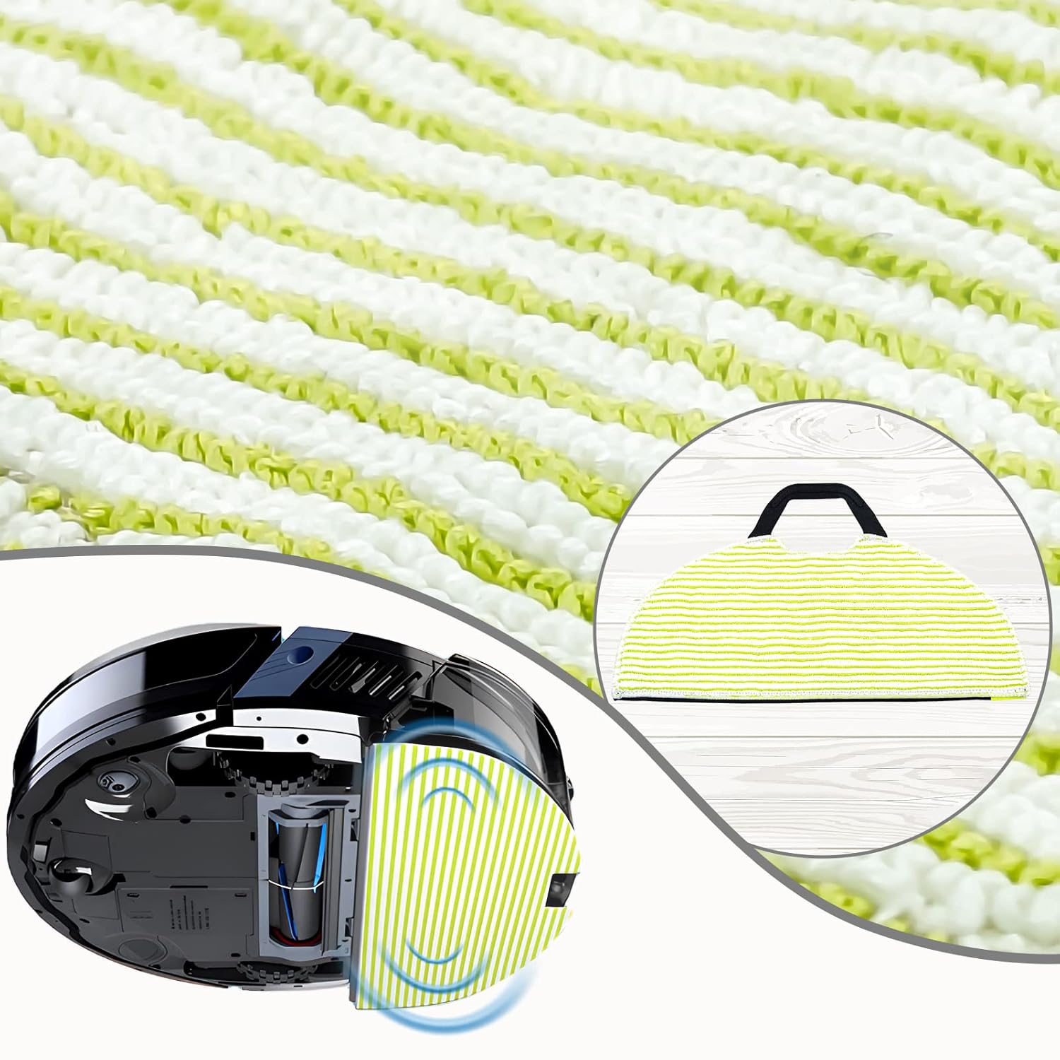 Vibrant Microfiber Robot Mop Pad Set for Shark Robot Vacuum
