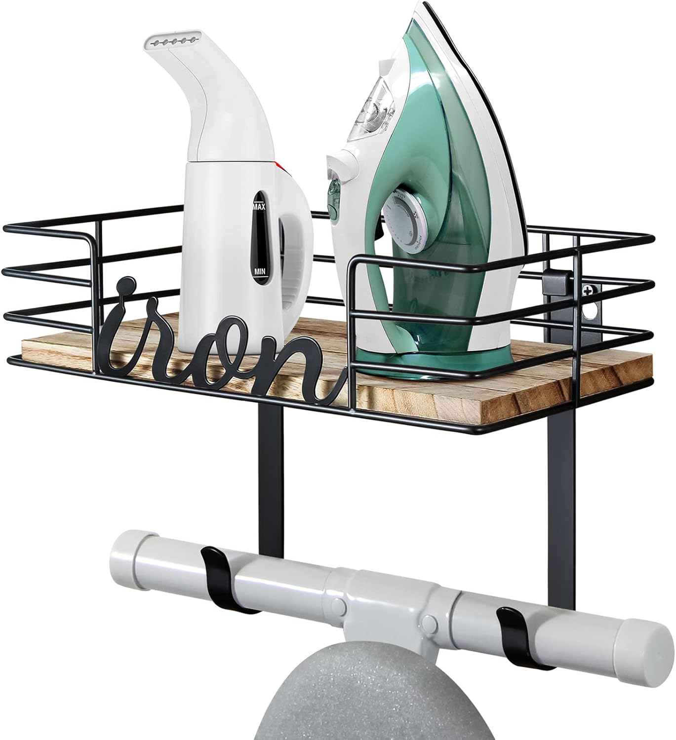 TJMOREE Hanger - Large Storage With Removable Ironing Board Holder