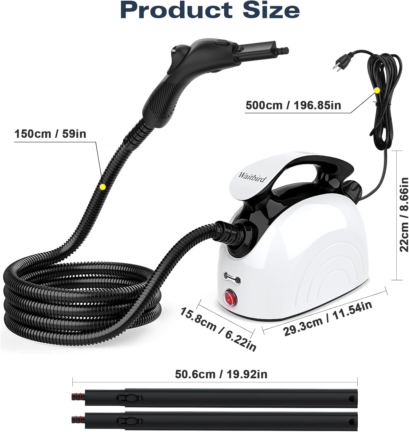 Waitbird Steam Cleaner Portable Handheld Natural Cleaners for Home Use