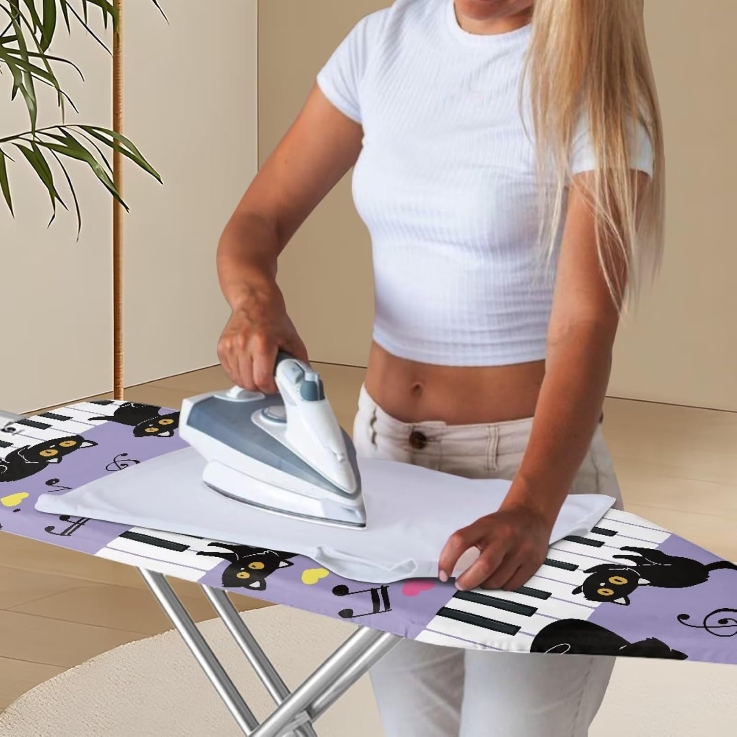 Premium Soft Ironing Board Cover with Cat Print Design