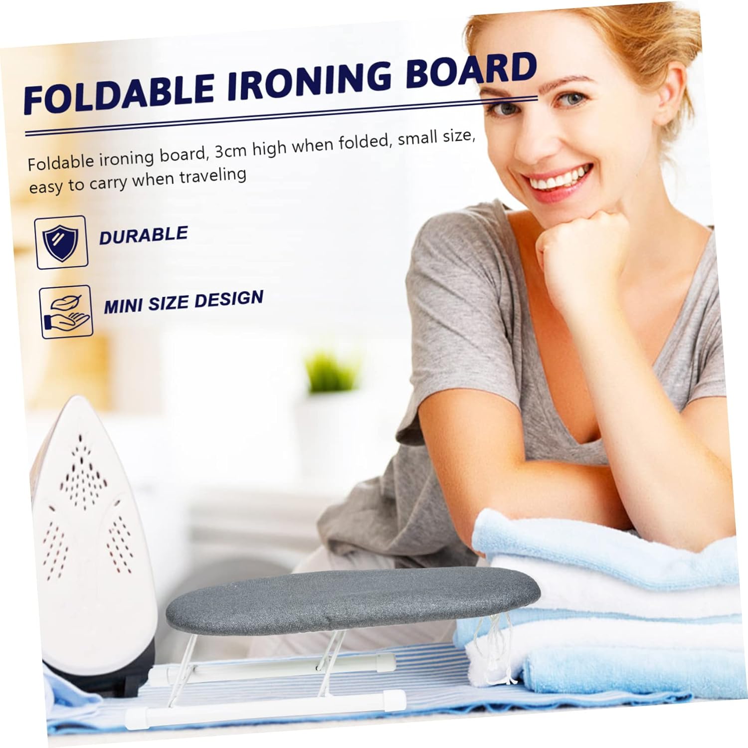 VOSAREA Foldable Ironing Board with Sleeve
