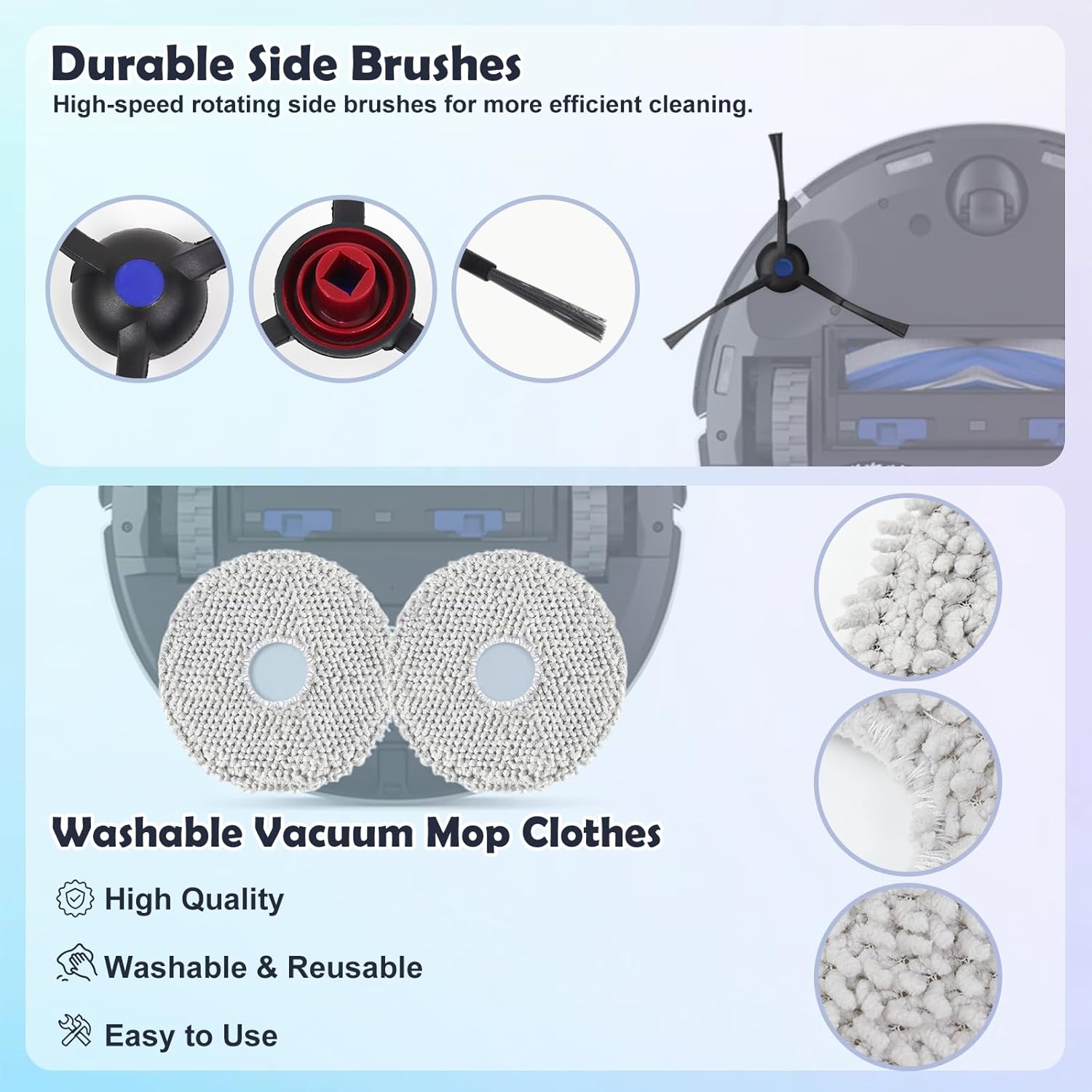 18-Piece Replacement Kit for ECOVACS T30S T30S Ai ID 12345