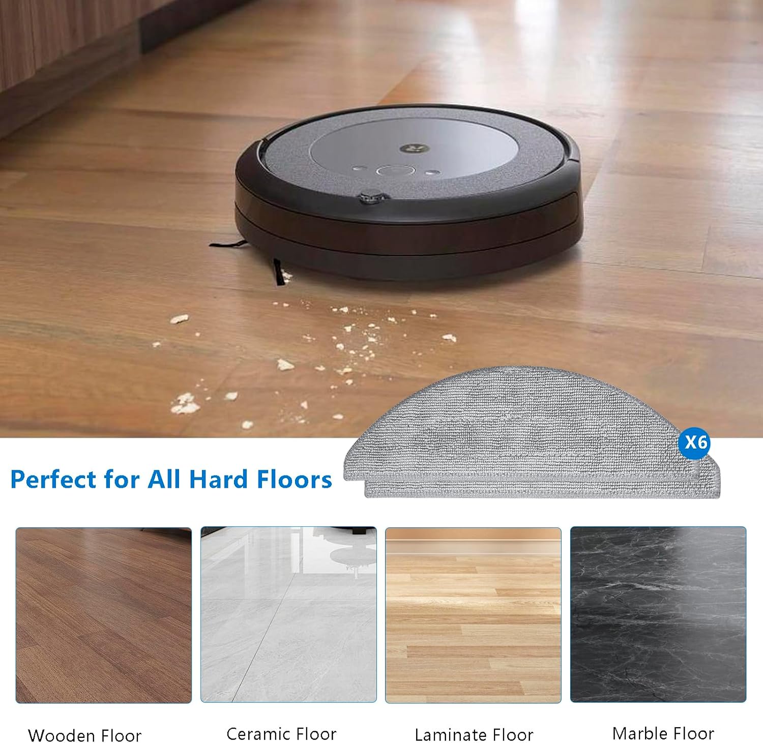 RoboVac Mop Pad Replacement for iRobot Roomba