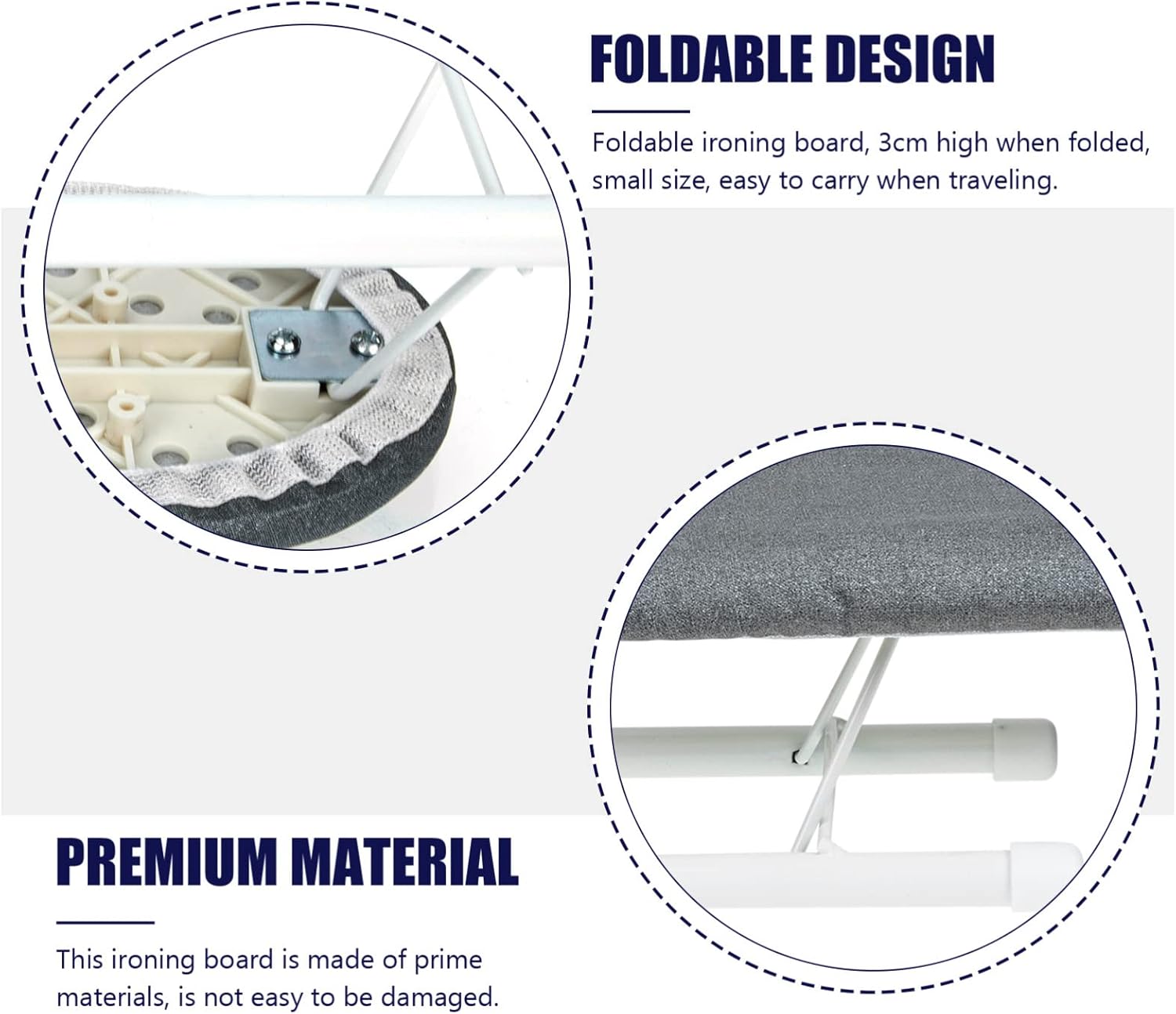 VOSAREA Ultimate Travel Ironing Pad Flat Ironing Solution for Small Spaces