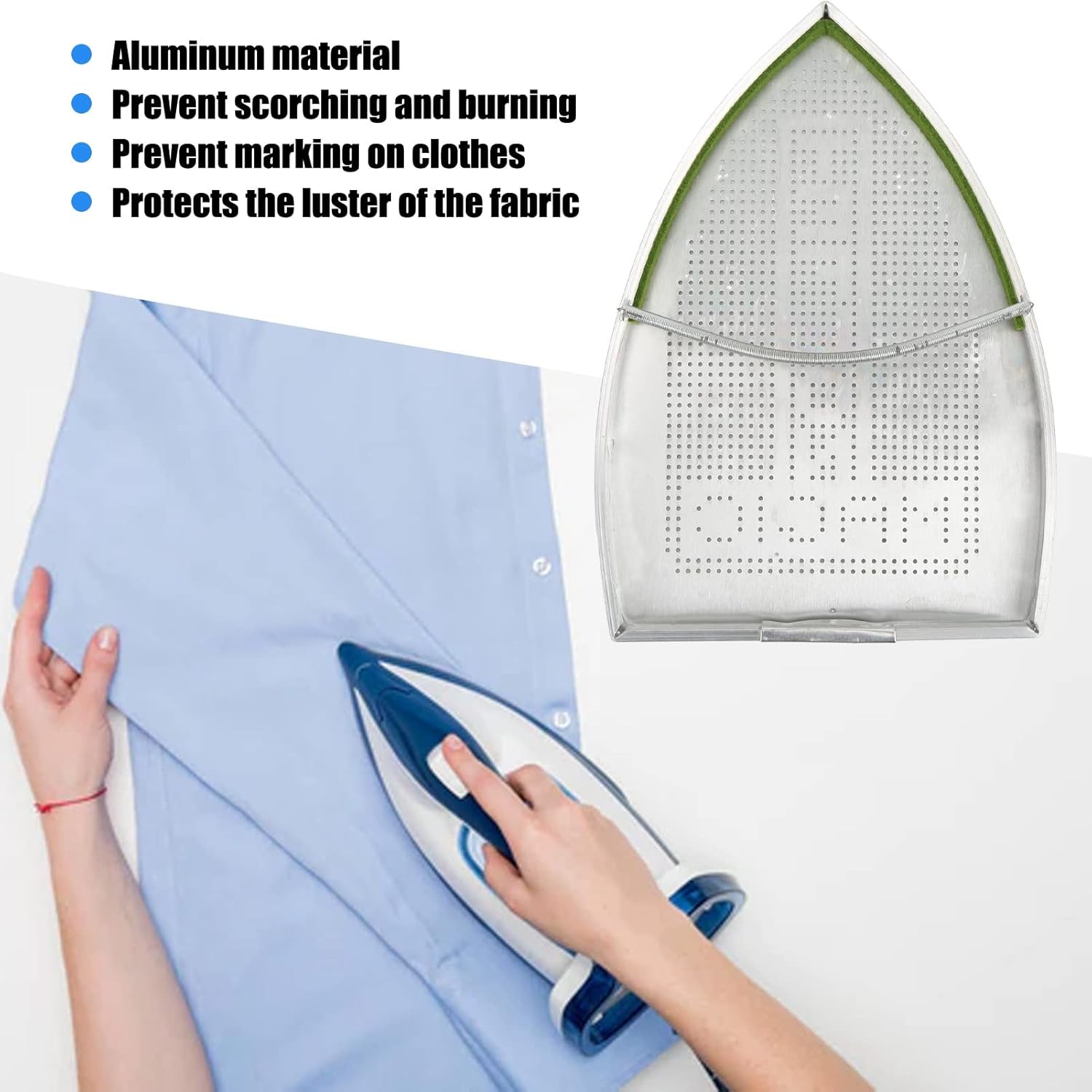 Topyond Aluminum Iron Cover for Steam Iron Prevents Burning Shiny Spots